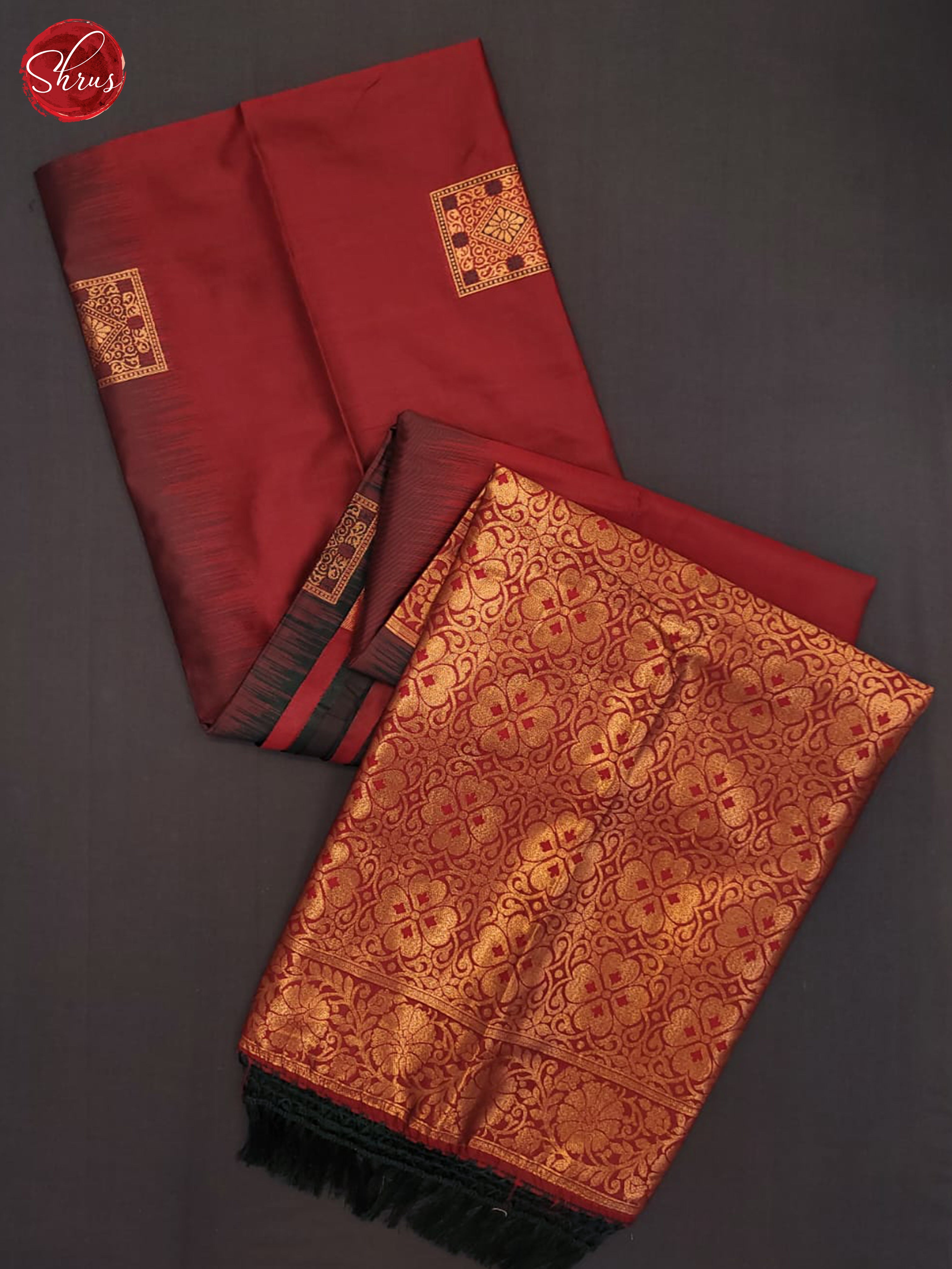 Maroon & Green - Semi Softsilk - Shop on ShrusEternity.com