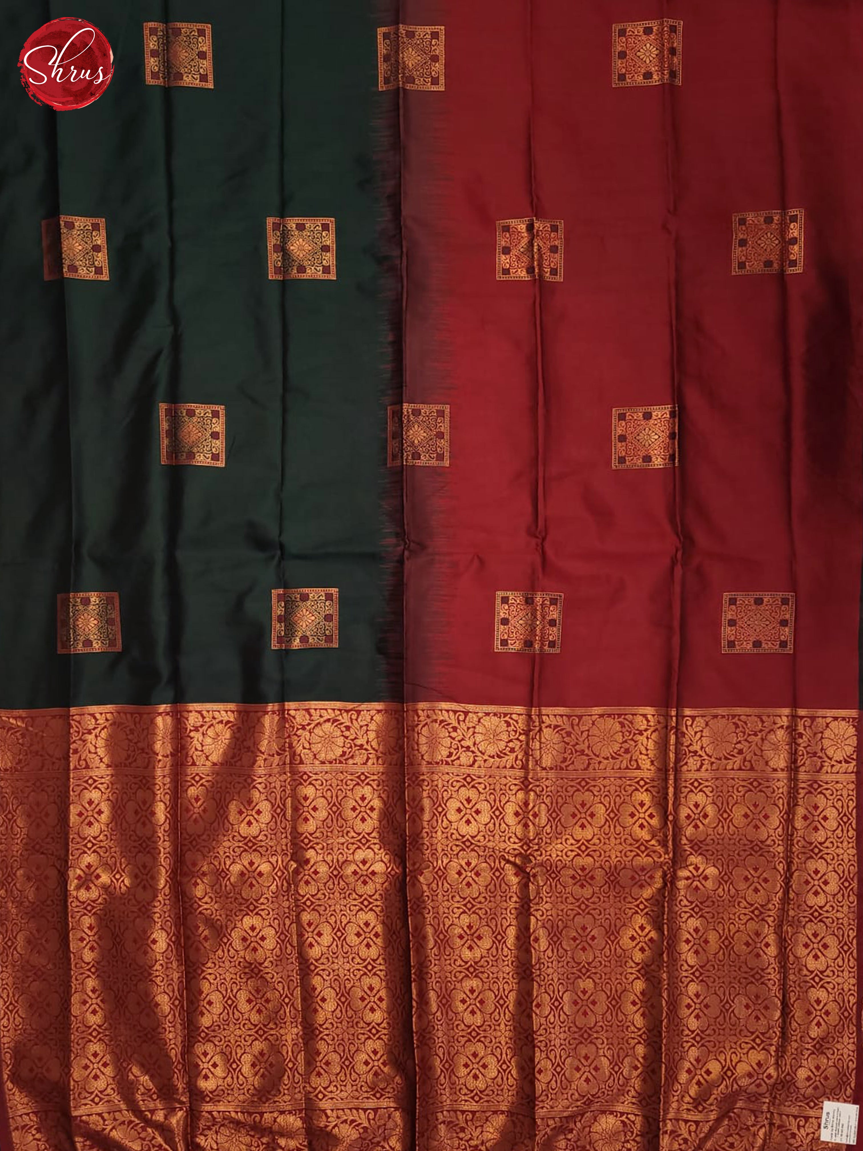 Maroon & Green - Semi Softsilk - Shop on ShrusEternity.com