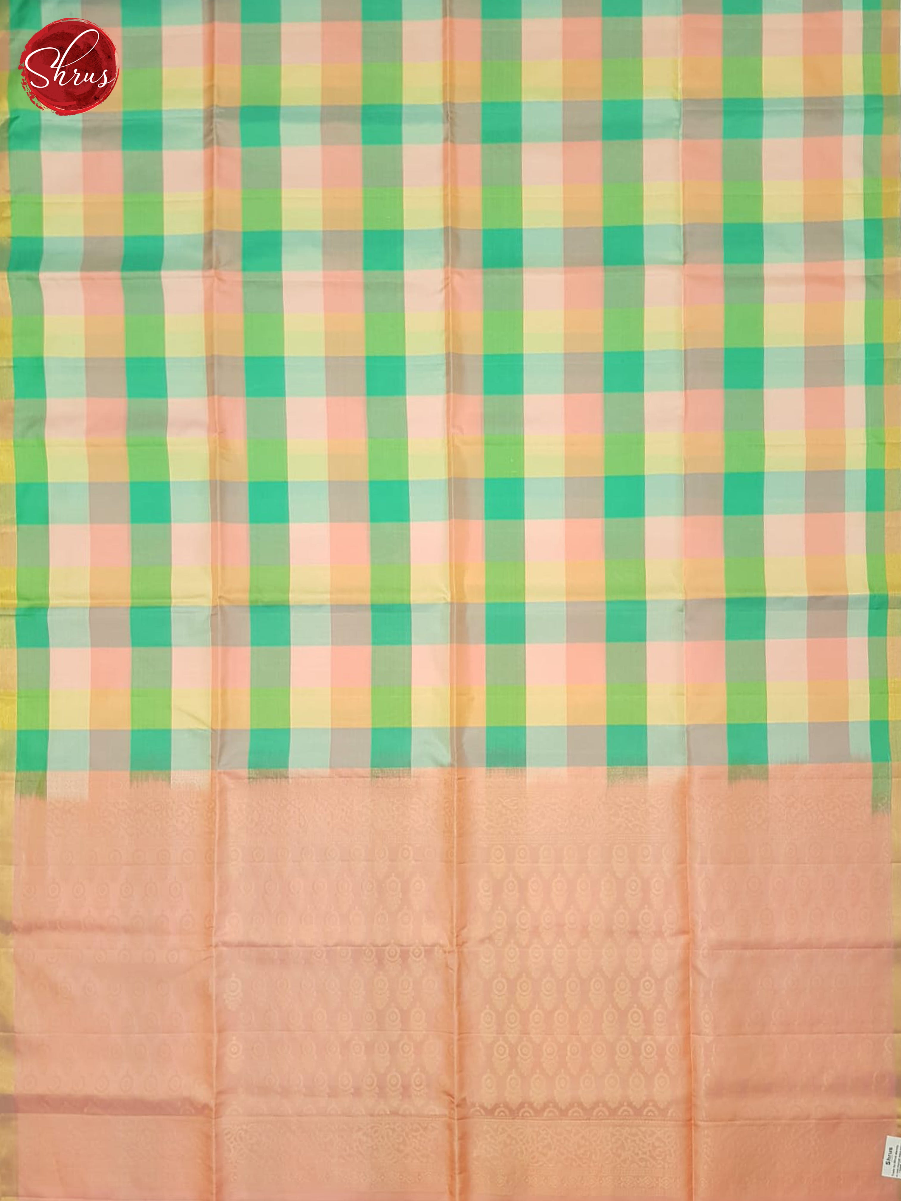 Multicolor & Peach - Soft Silk Saree - Shop on ShrusEternity.com