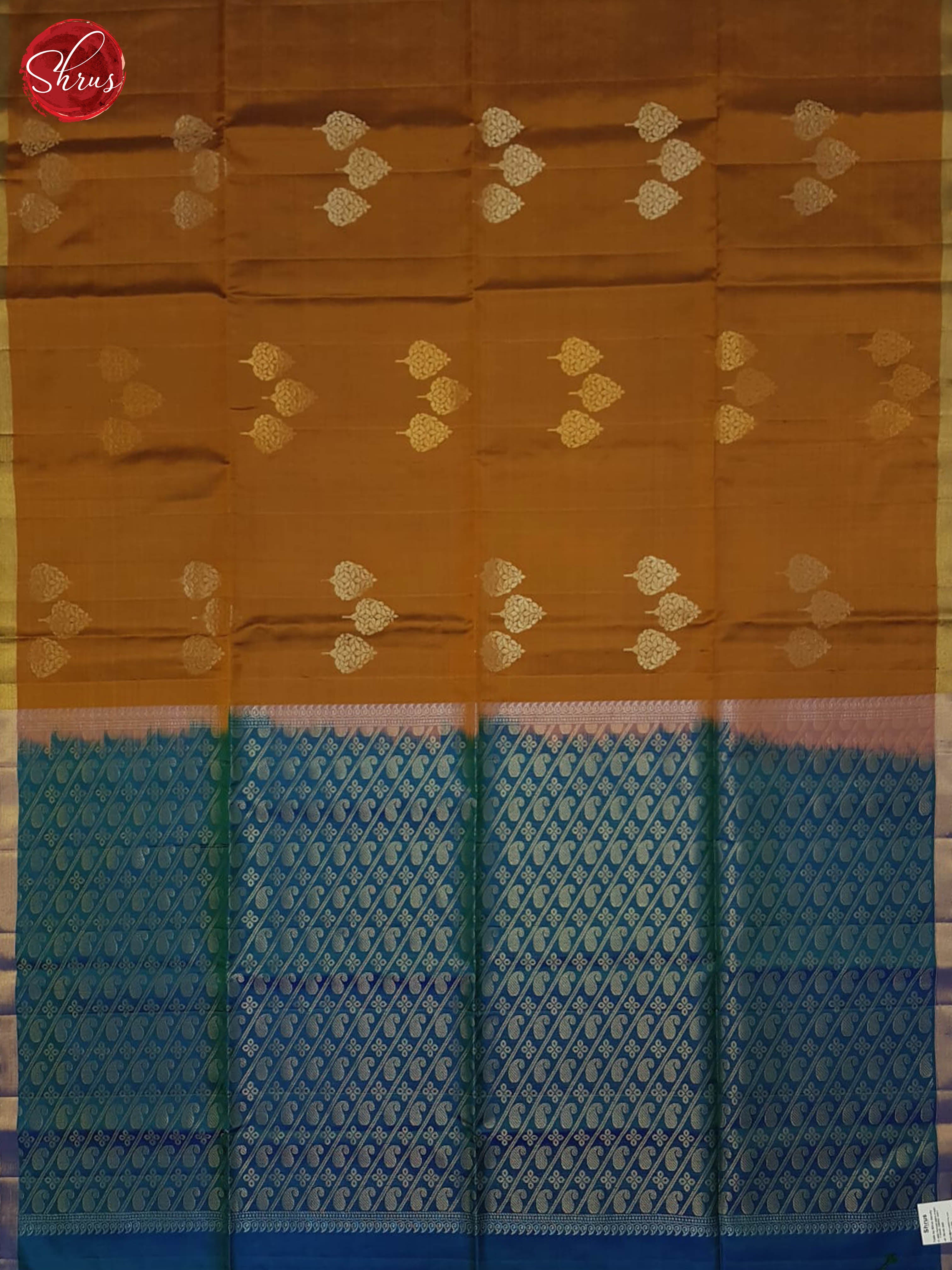 Honey And Blue- Soft Silk Saree - Shop on ShrusEternity.com