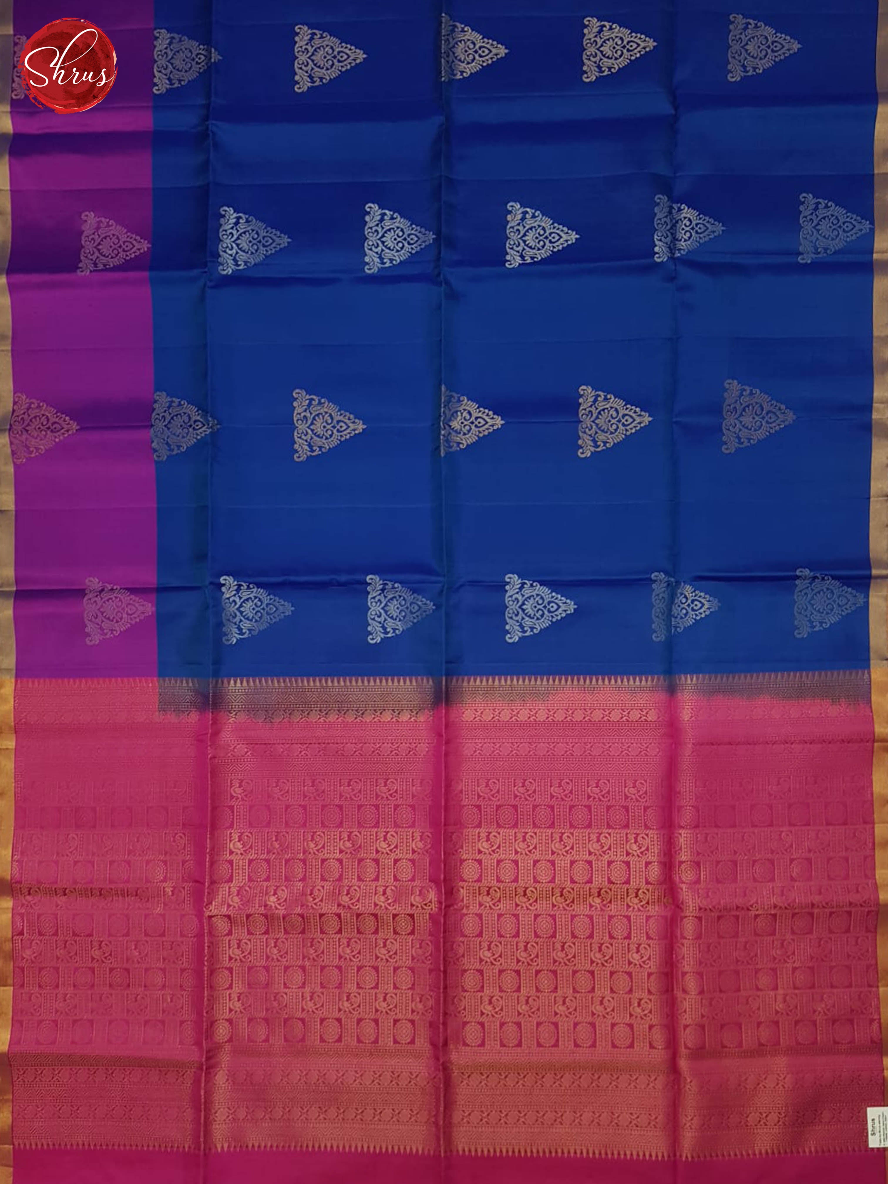 Blue And Pink- Soft Silk Saree - Shop on ShrusEternity.com