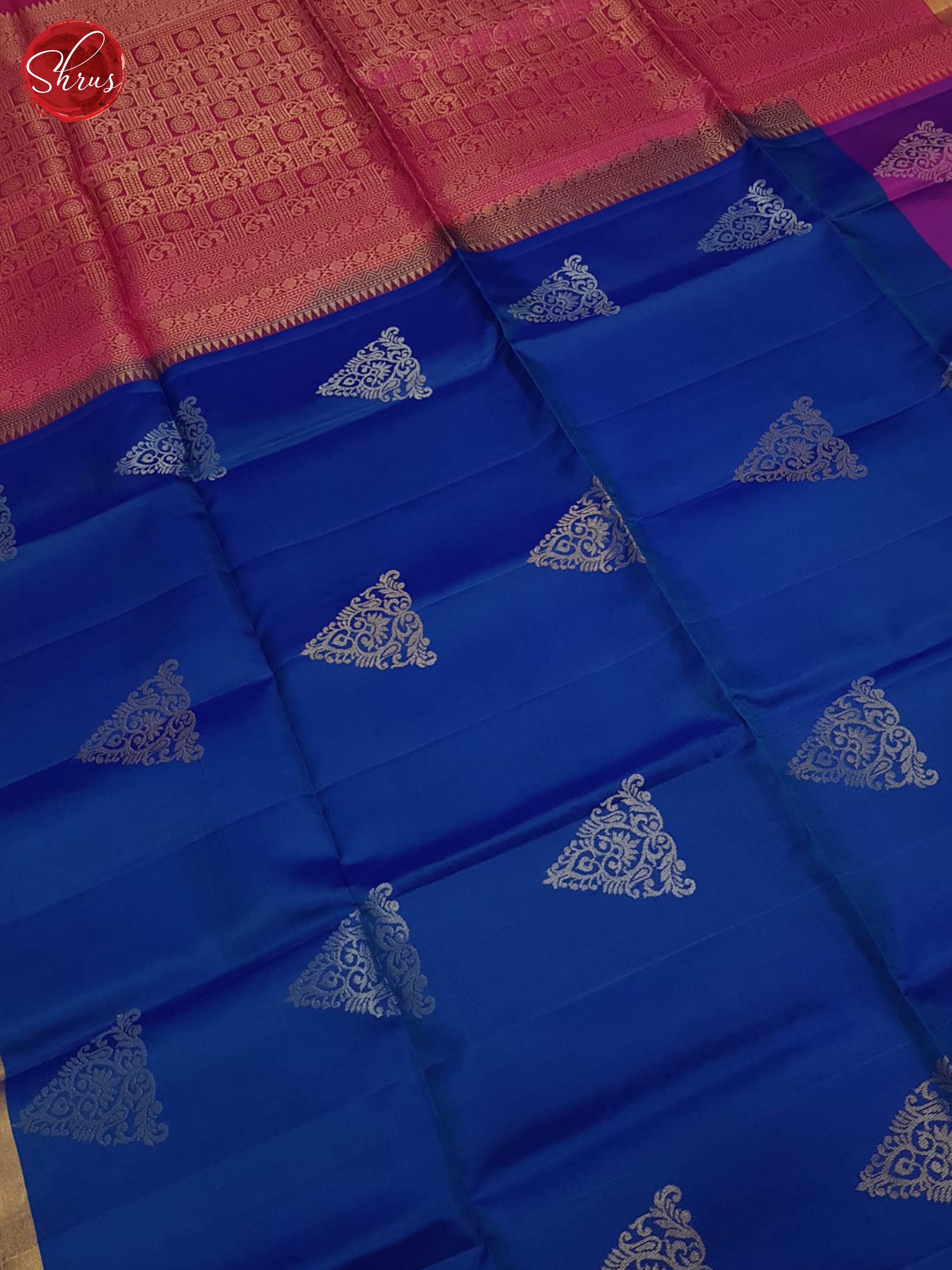 Blue And Pink- Soft Silk Saree - Shop on ShrusEternity.com