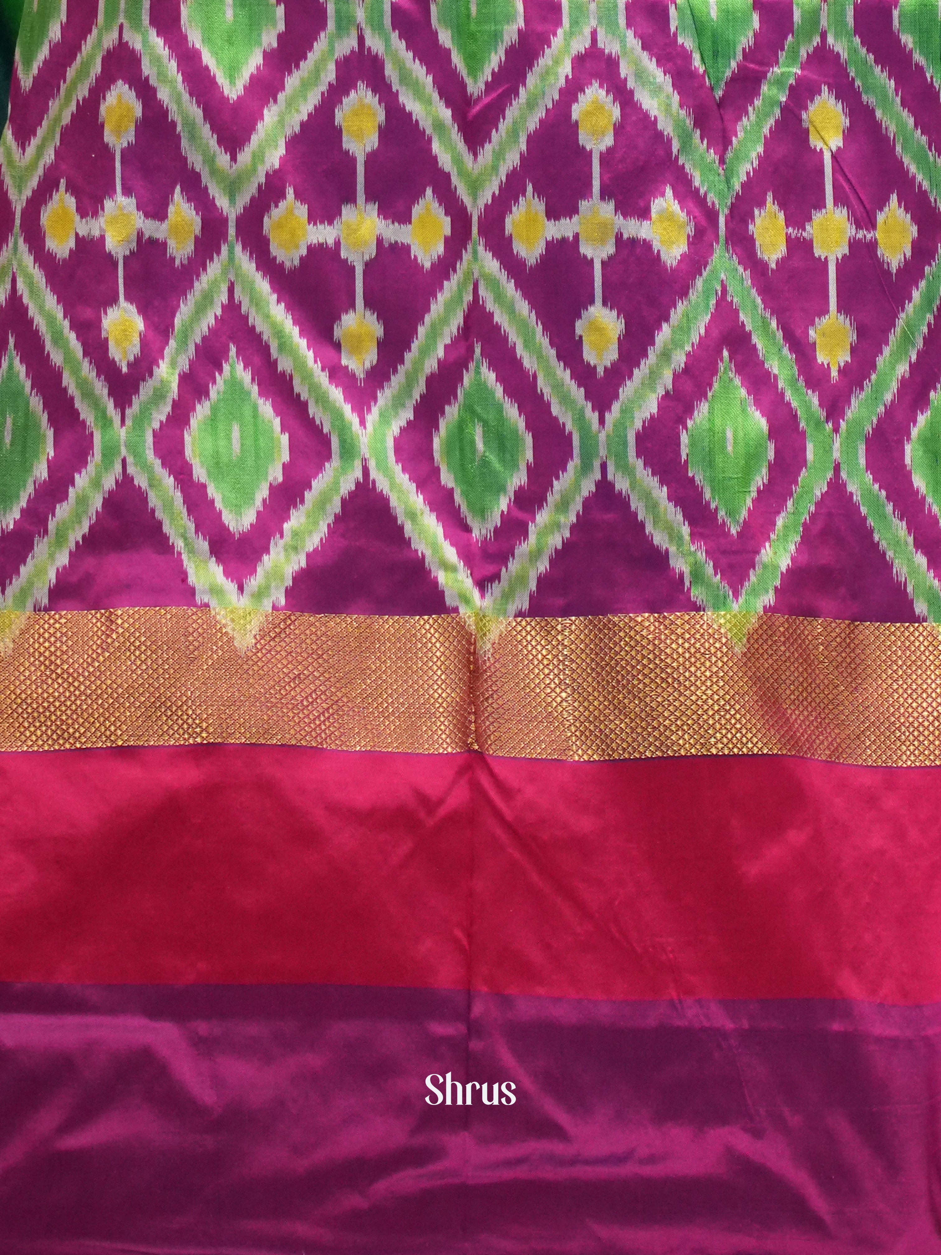 Purple & Majenta Pink - Ikkat Silk - Shop on ShrusEternity.com