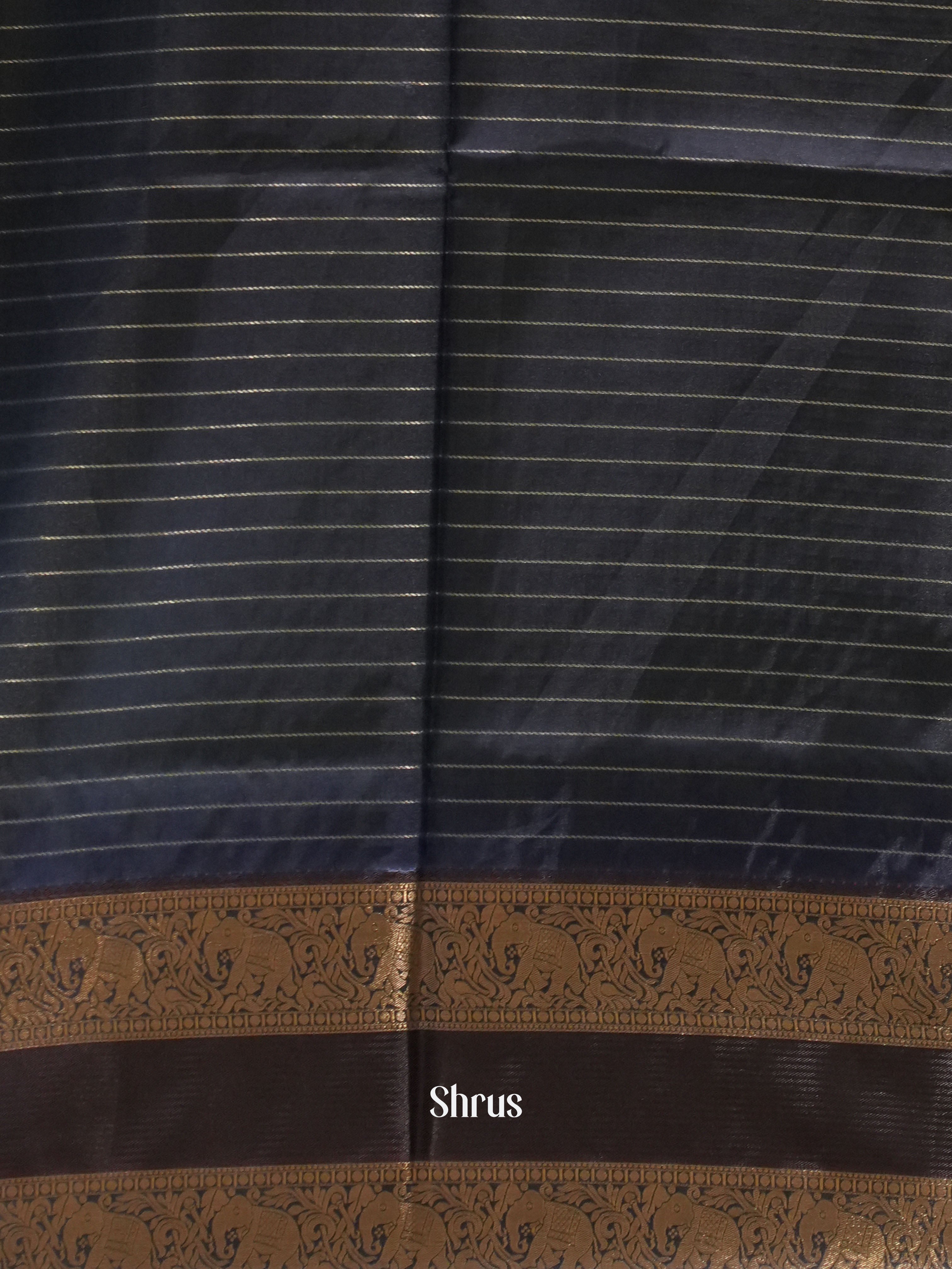 Green And Blue - Semi Dupion Saree - Shop on ShrusEternity.com