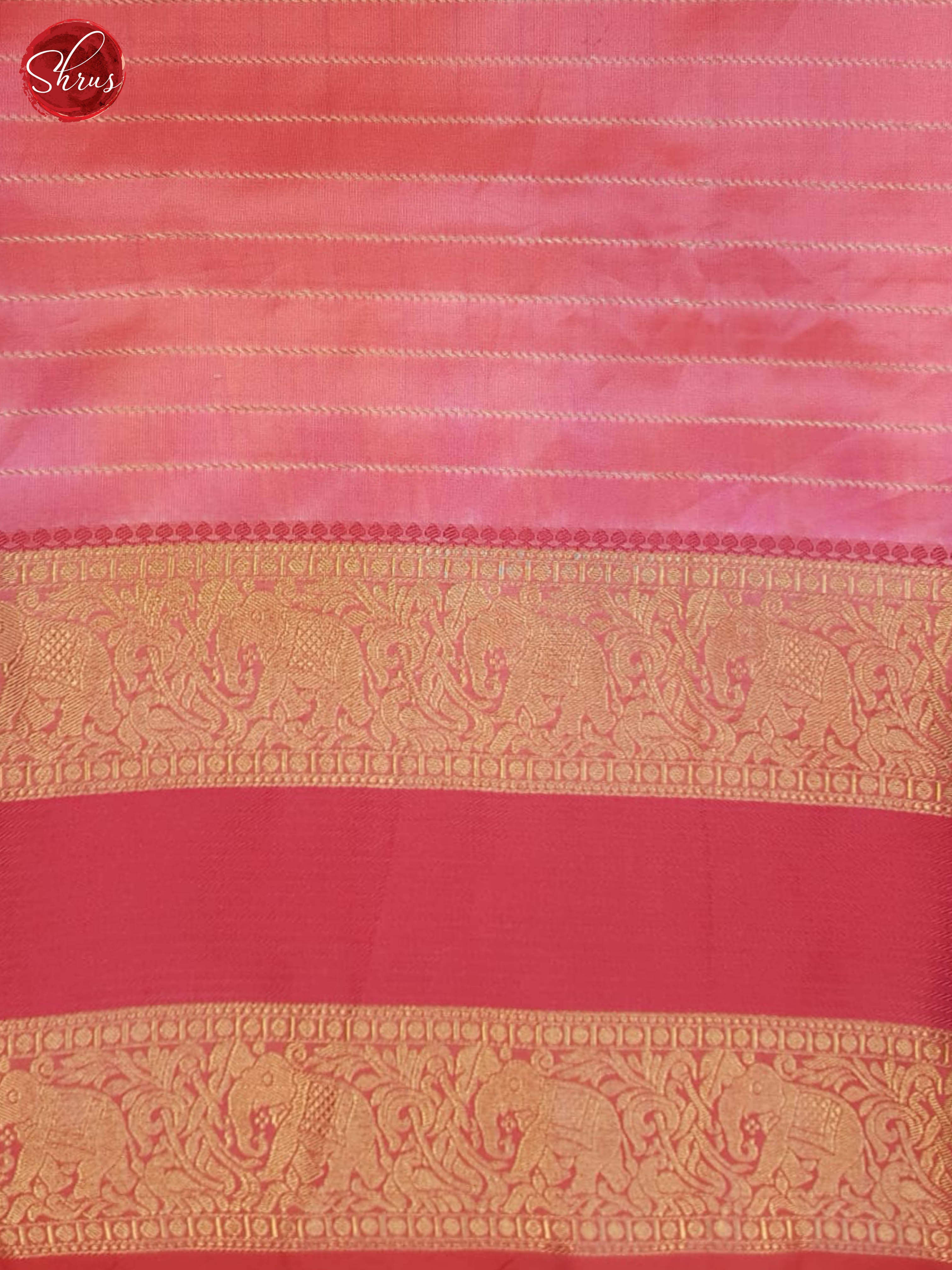 Yellow And Pink - Semi Dupion Saree - Shop on ShrusEternity.com