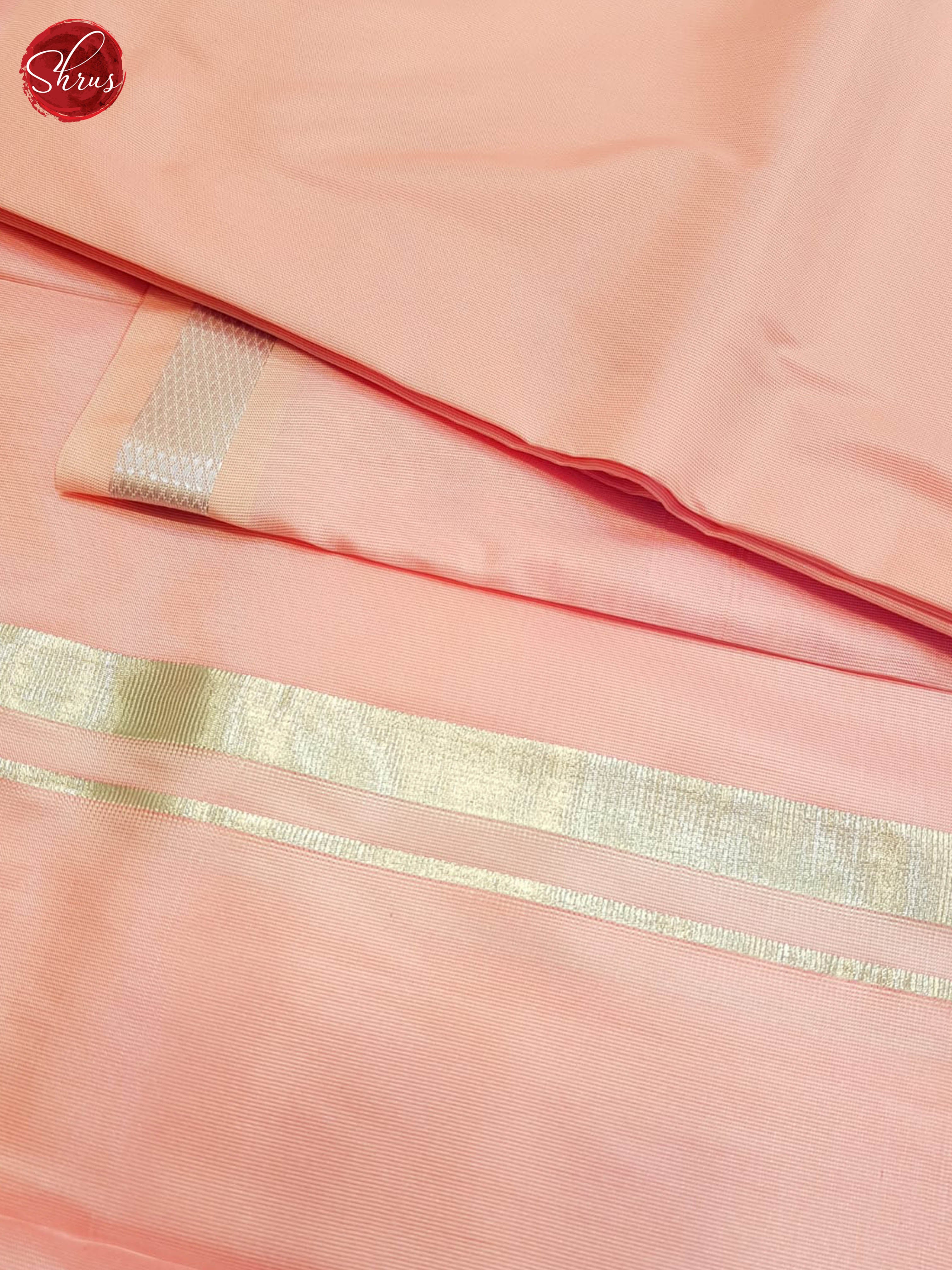 Pink -Semi tissue Dhoti(8*4)(8 Mozham) - Shop on ShrusEternity.com
