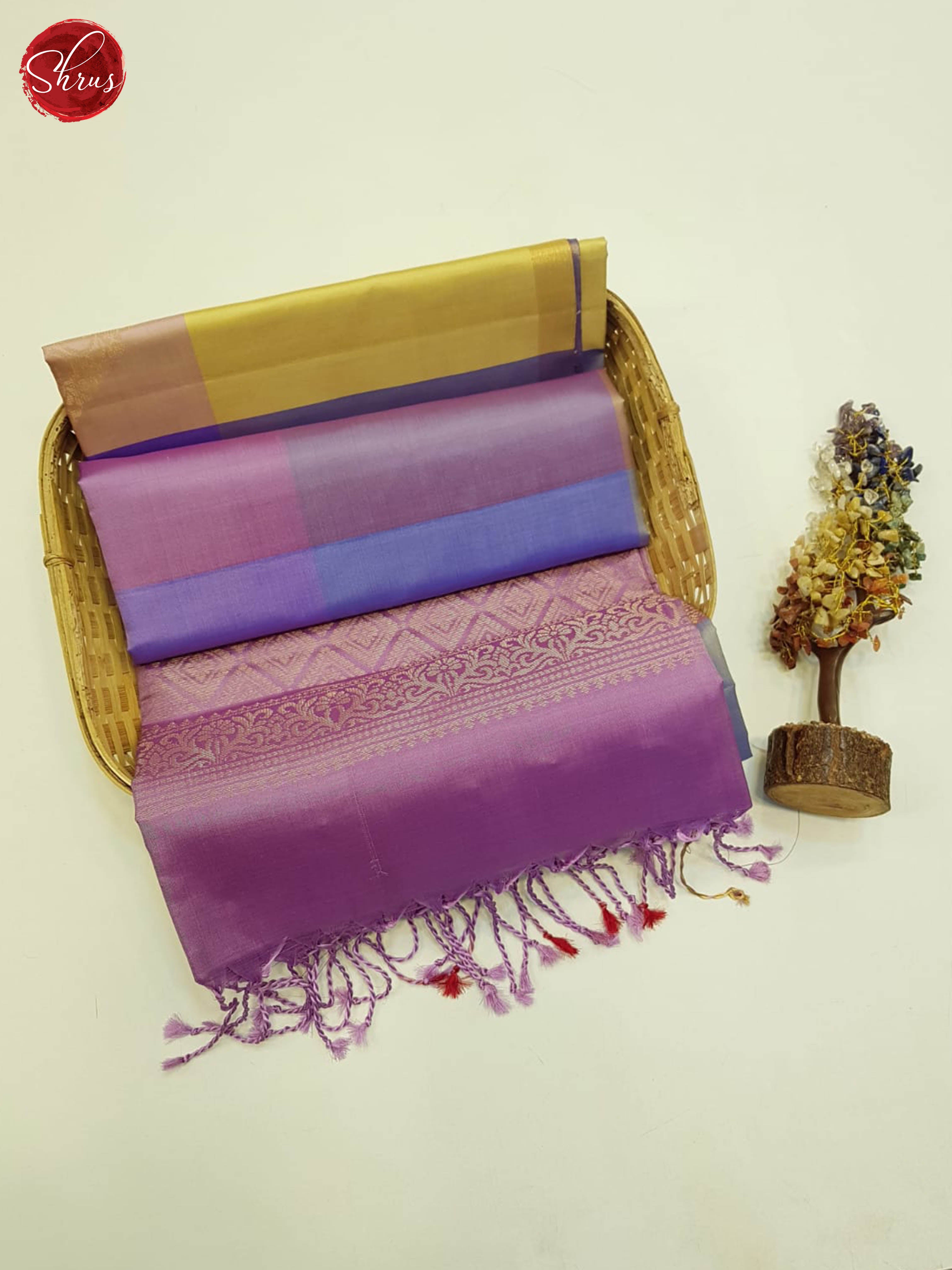 Multi And Lavender- Soft Silk Saree - Shop on ShrusEternity.com