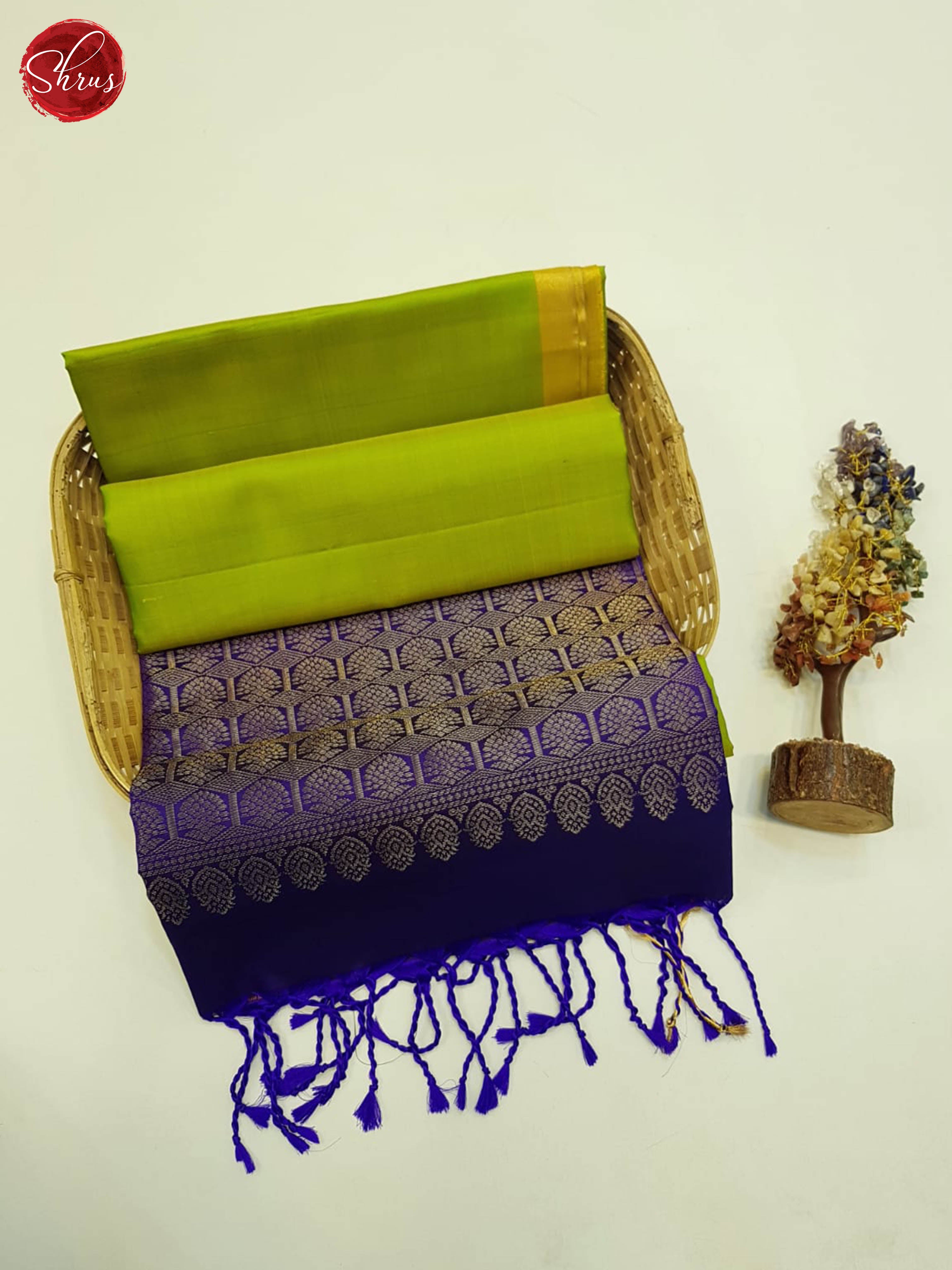 Green And Blue- Soft Silk Saree - Shop on ShrusEternity.com