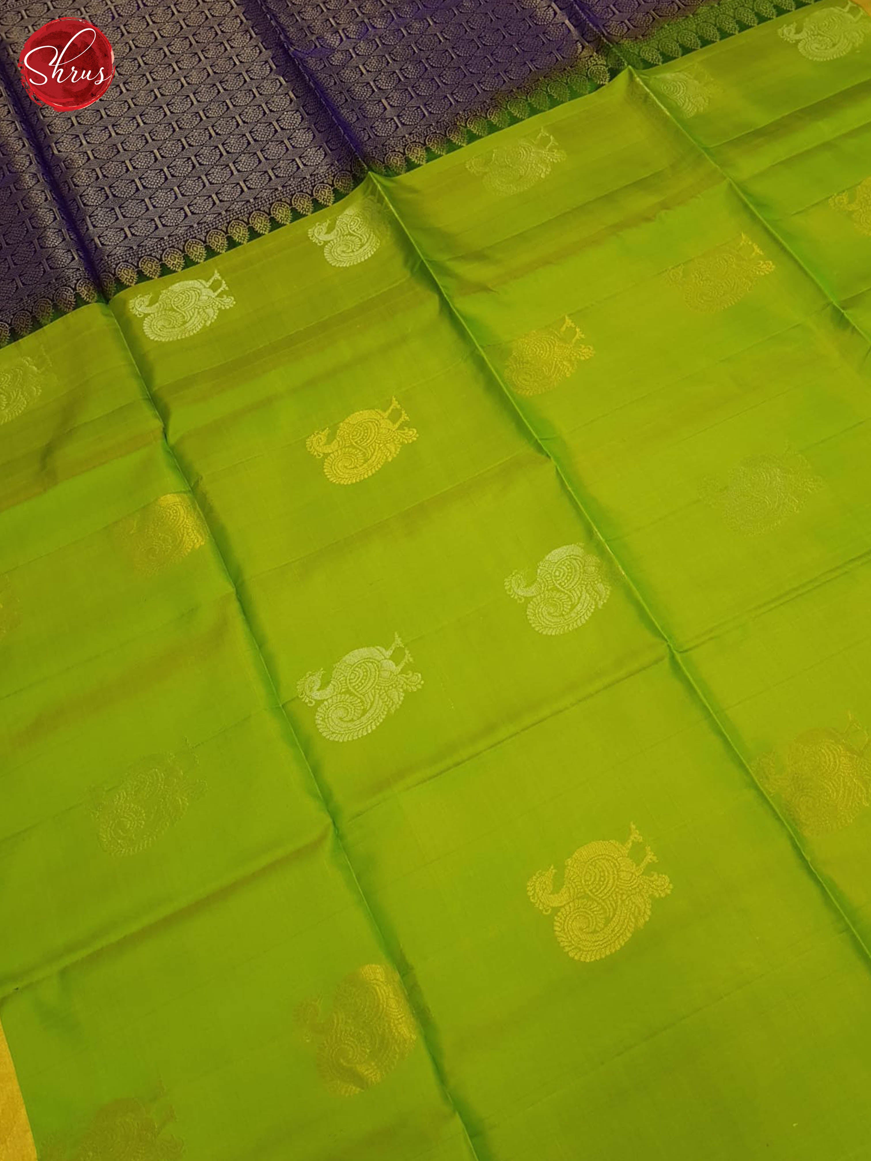Green And Blue- Soft Silk Saree - Shop on ShrusEternity.com