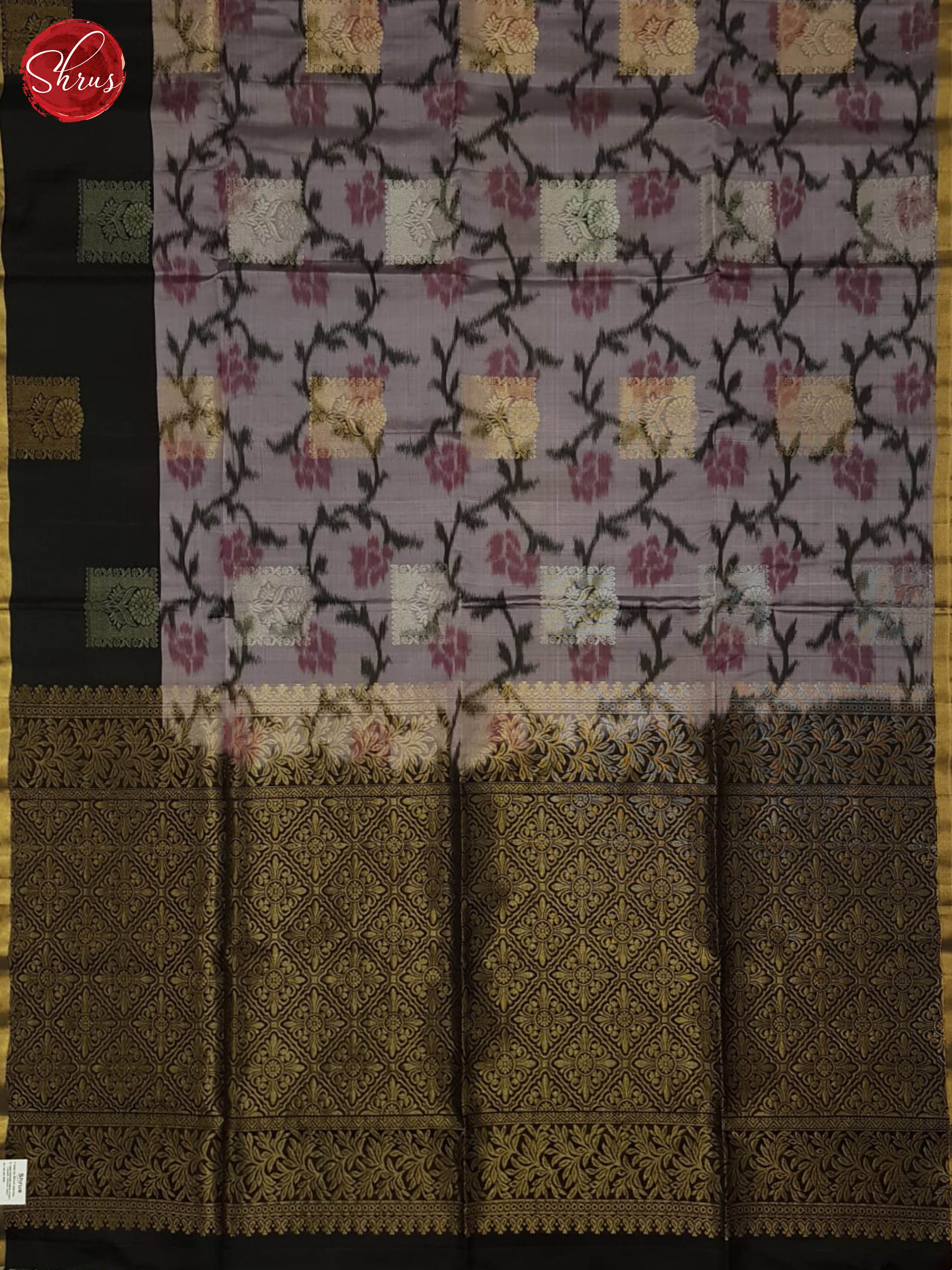 Mild Lavender And Black- Soft Silk Saree - Shop on ShrusEternity.com