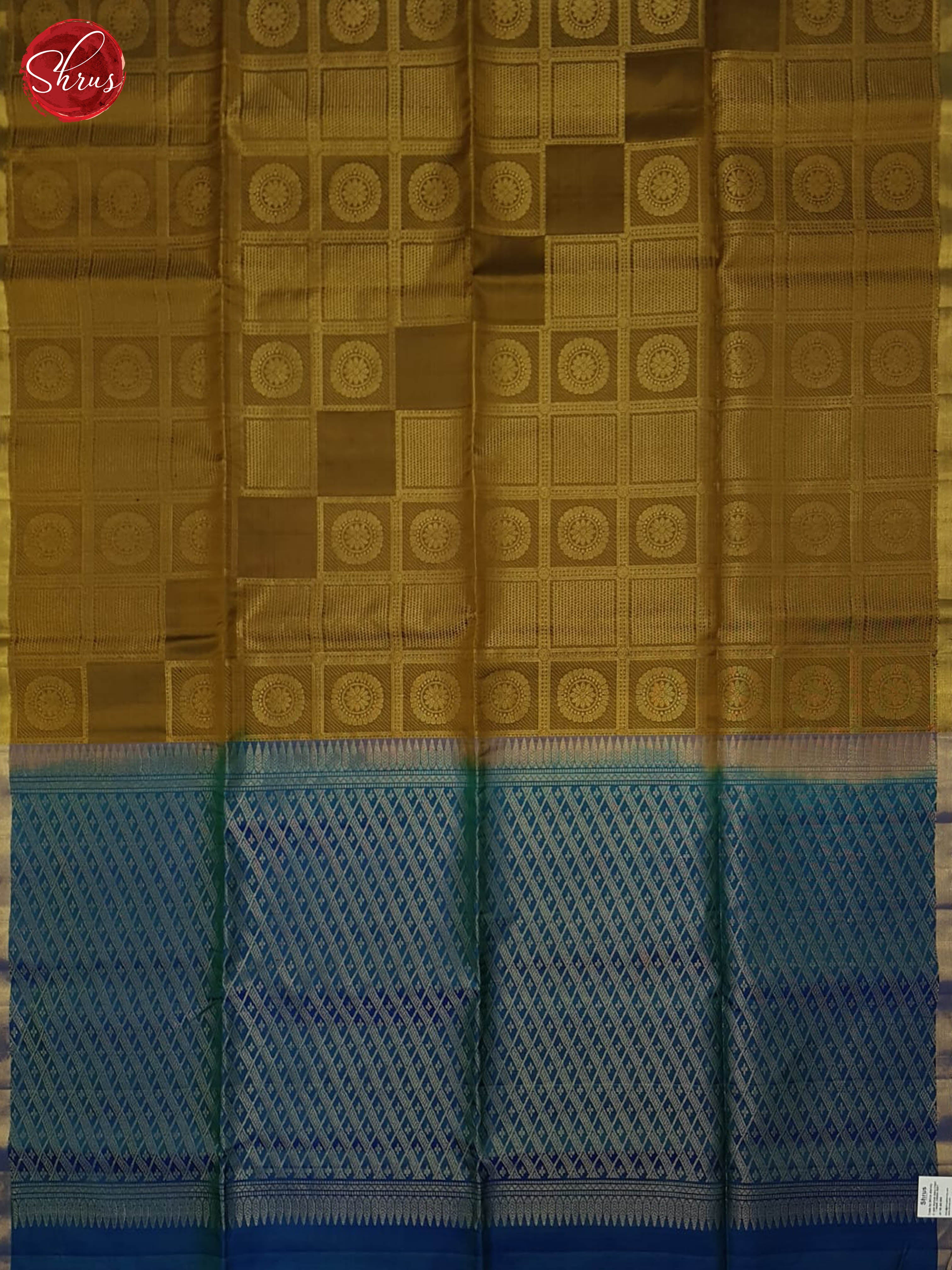 Mehandi Green And Blue- Soft Silk Saree - Shop on ShrusEternity.com