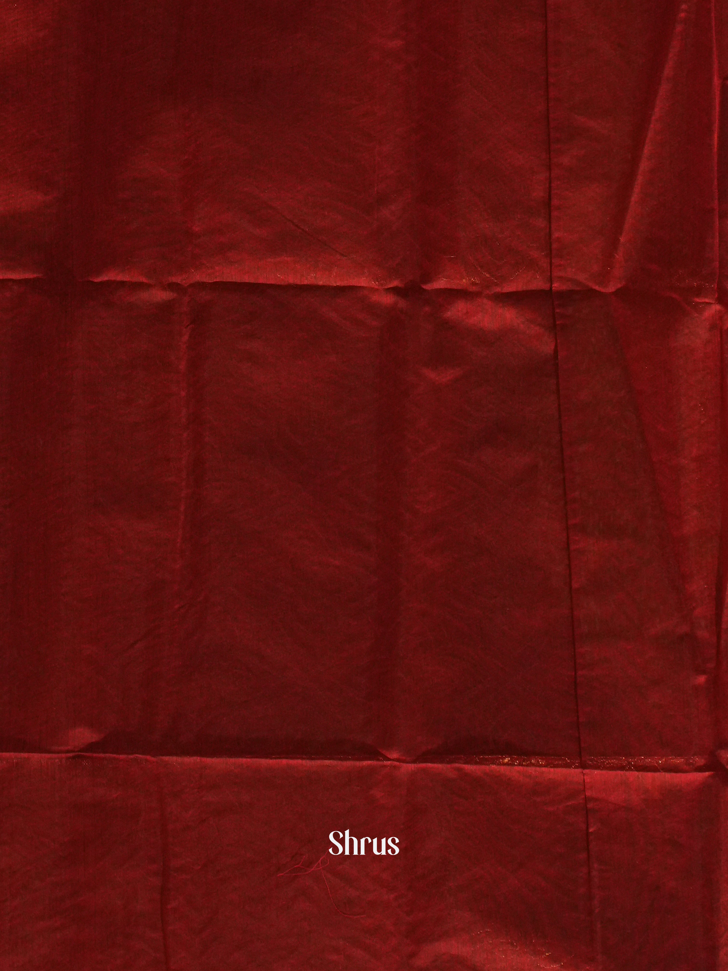 Green & Red - Semi Silkcotton Saree - Shop on ShrusEternity.com