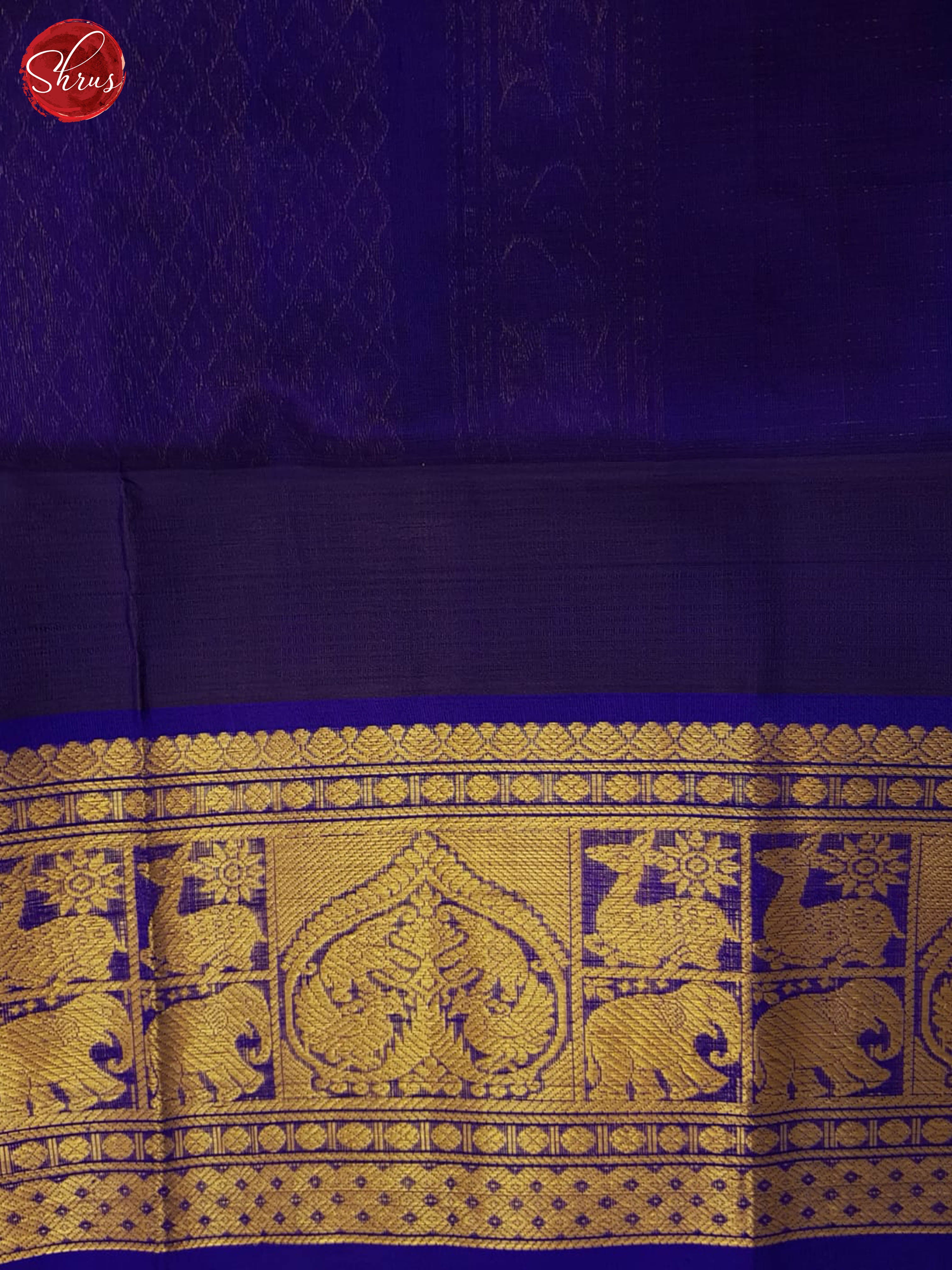 Teal & Blue- Silk Cotton Saree - Shop on ShrusEternity.com