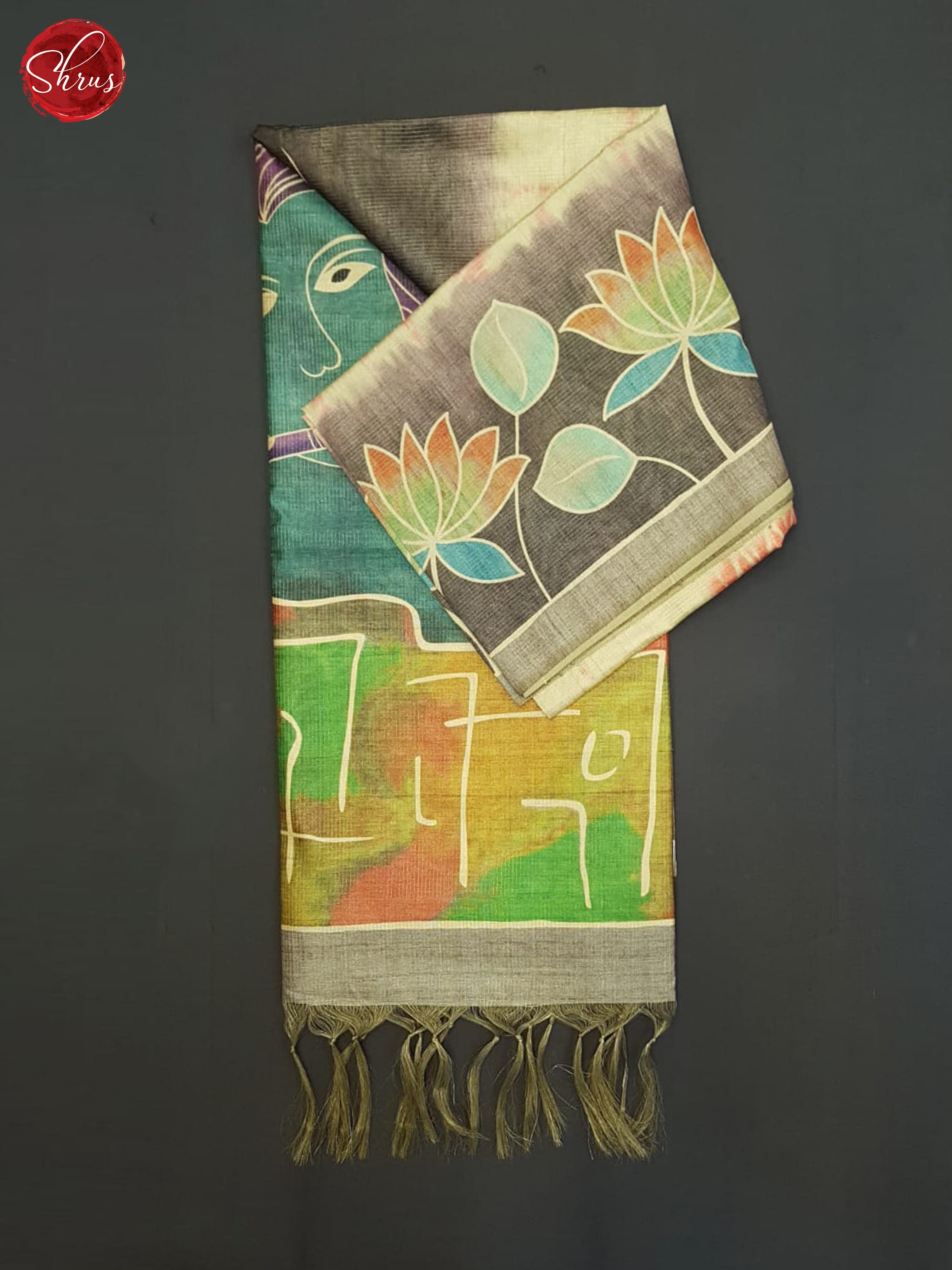 Cream And Grey- Semi Tussar Saree - Shop on ShrusEternity.com