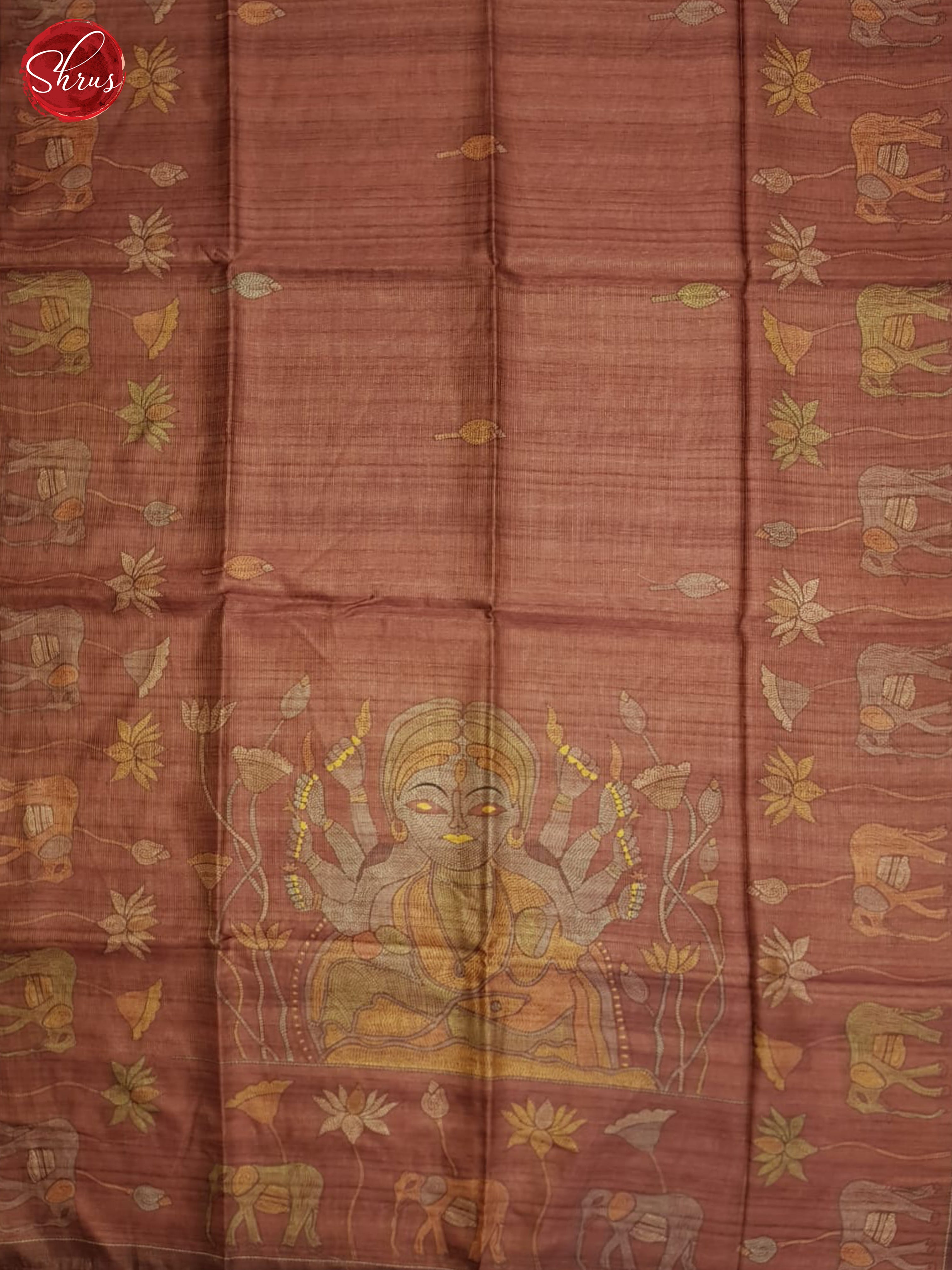 Dusty Wine(Single Tone)- Semi Tussar Saree - Shop on ShrusEternity.com