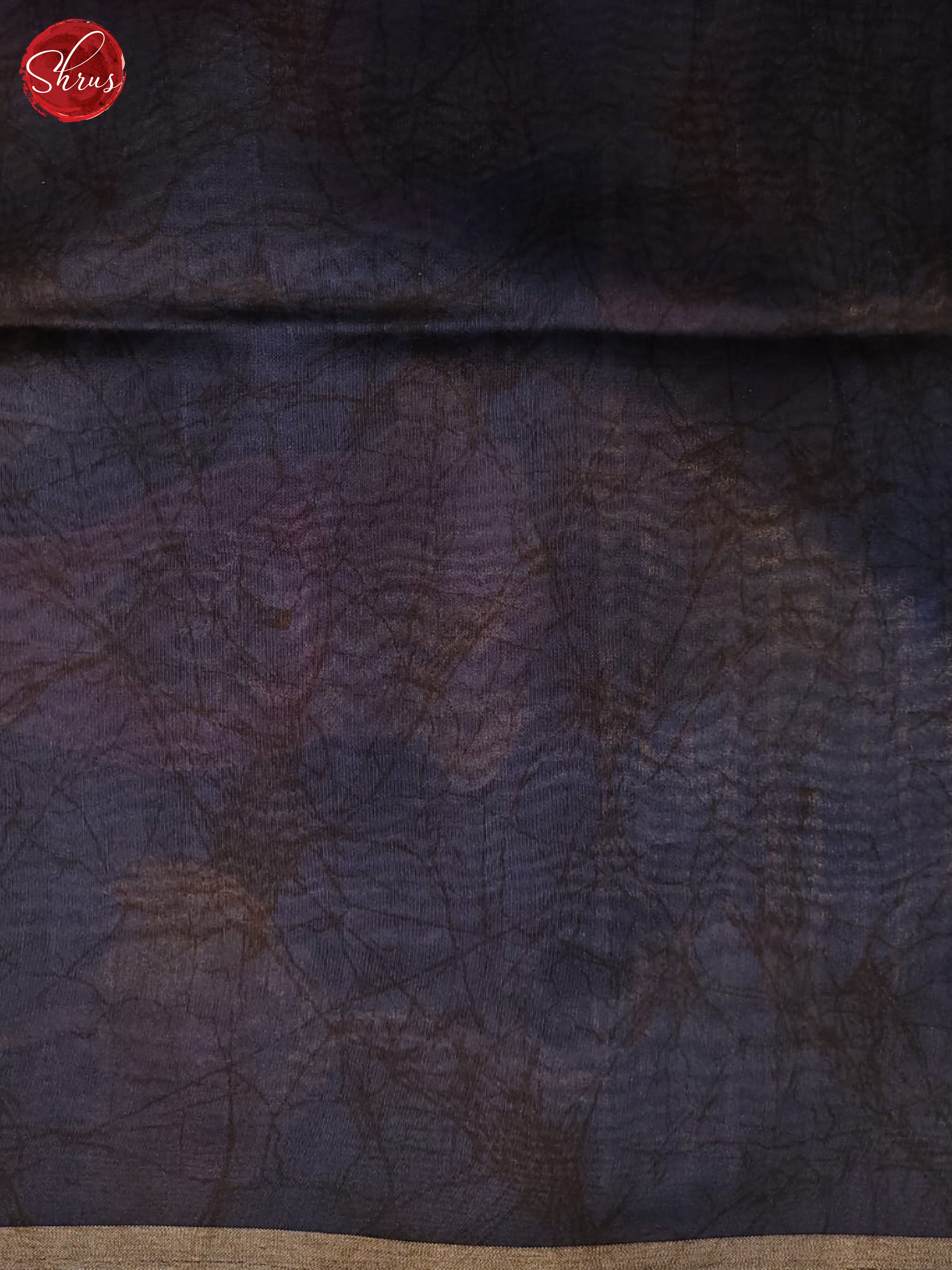 Blue & Navy Blue - Matka Cotton Saree - Shop on ShrusEternity.com