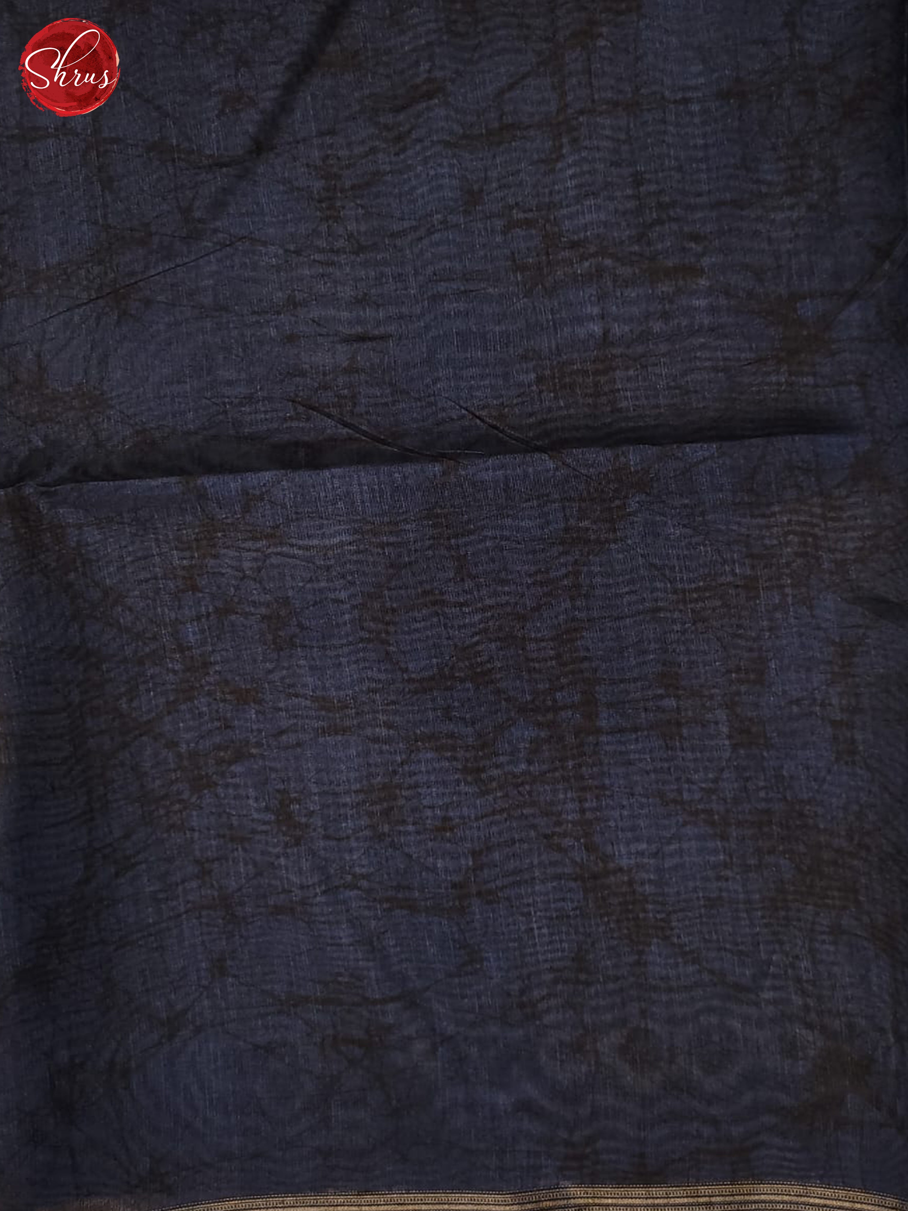 Navy blue and blue- Semi Matka Saree - Shop on ShrusEternity.com