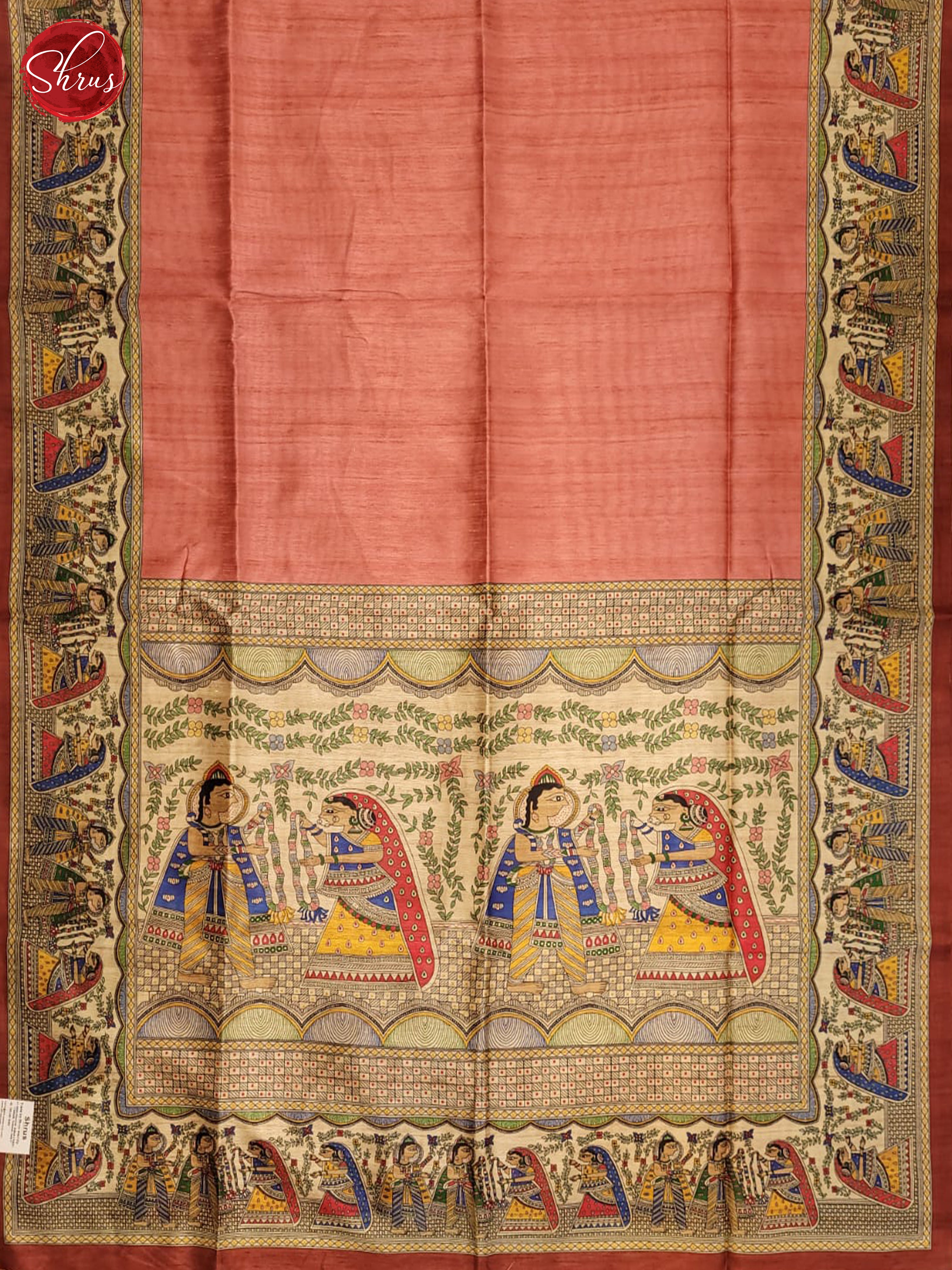 Pink and Red- Semi Matka Saree - Shop on ShrusEternity.com