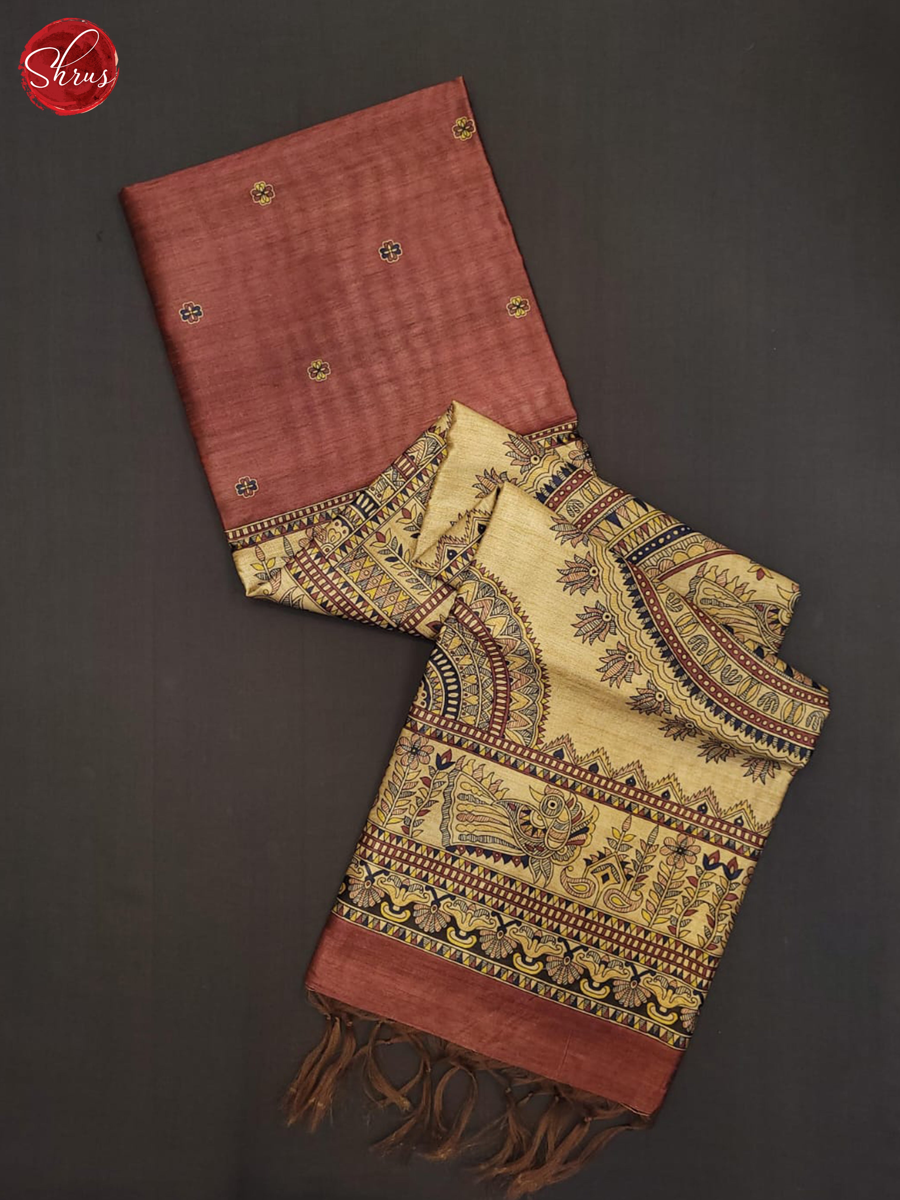 onion pink and beige- Semi Matka Saree - Shop on ShrusEternity.com