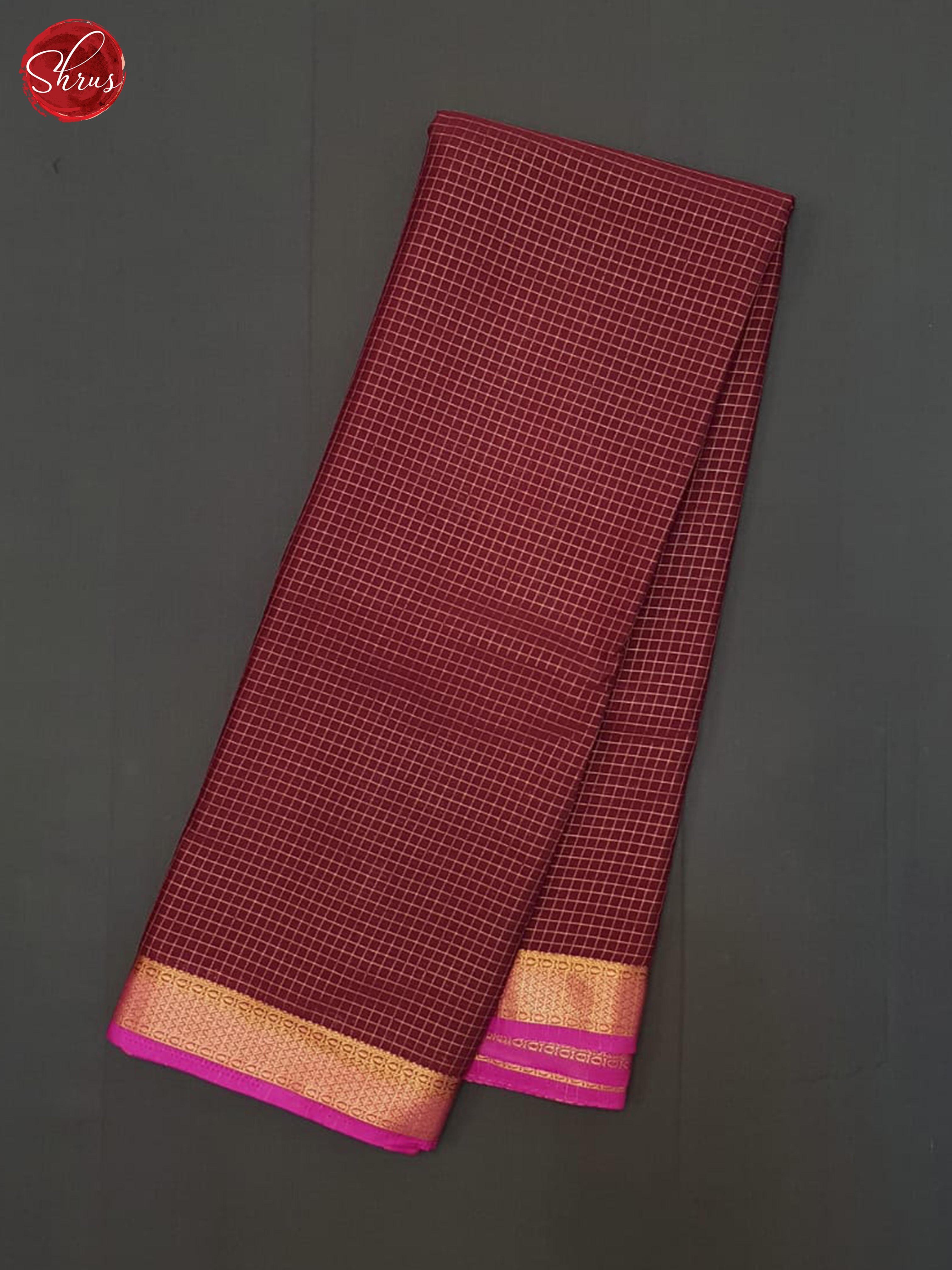 Brown & Pink - Semi Mysore silk Saree - Shop on ShrusEternity.com