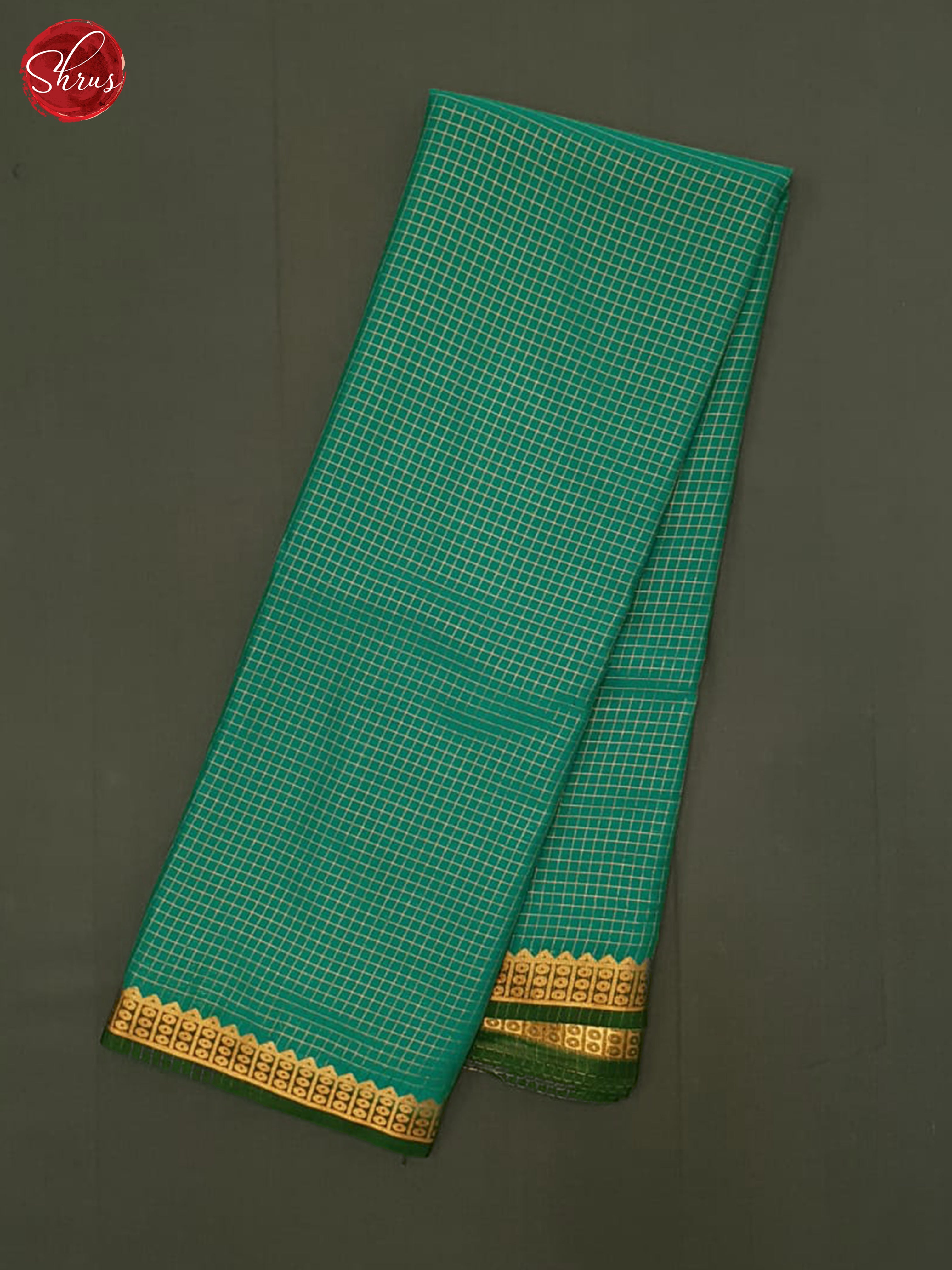 Peacock Neck & Green - Semi Mysoresilk Saree - Shop on ShrusEternity.com