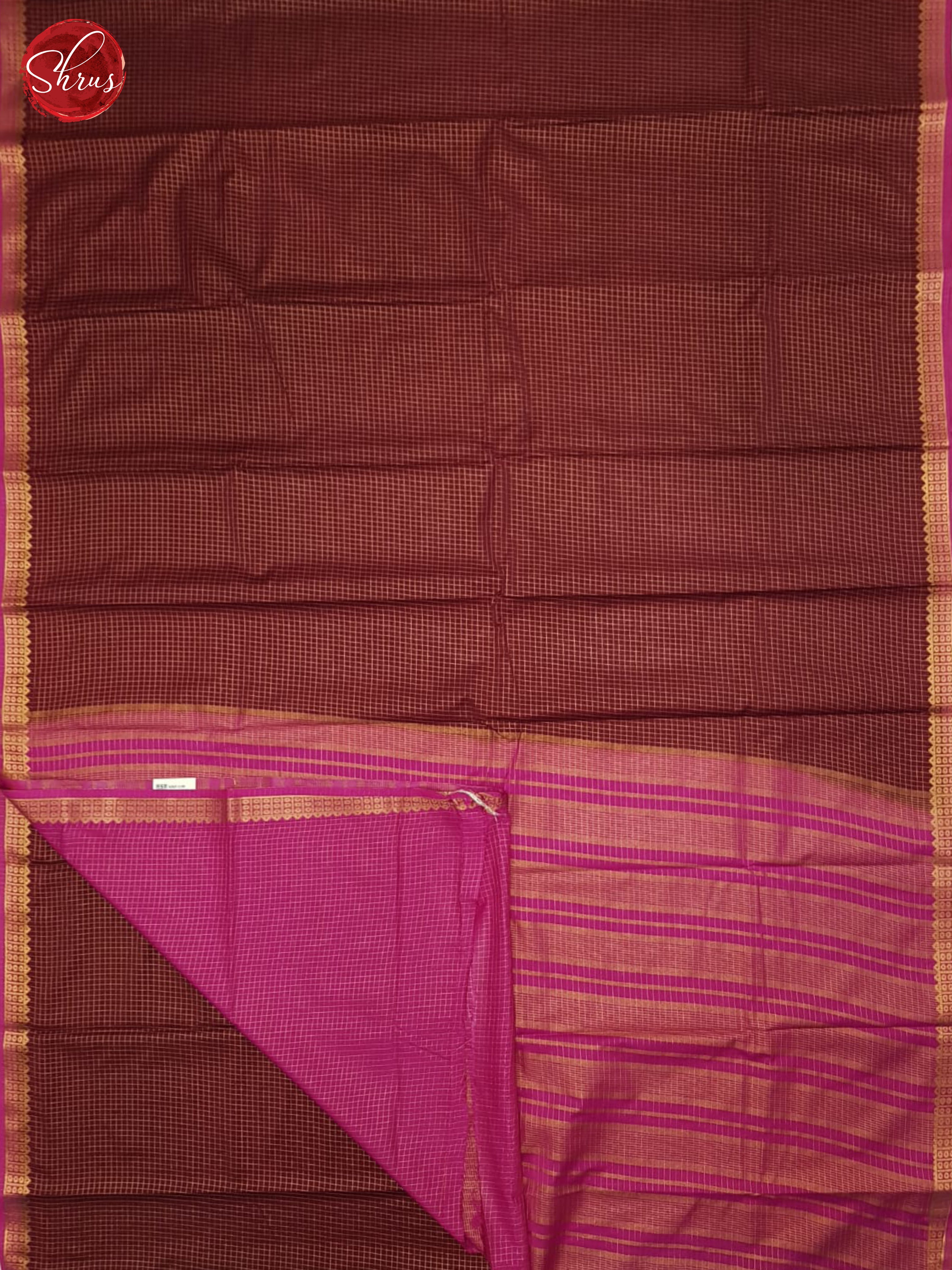 Brown & Pink - Semi Mysoresilk Saree - Shop on ShrusEternity.com