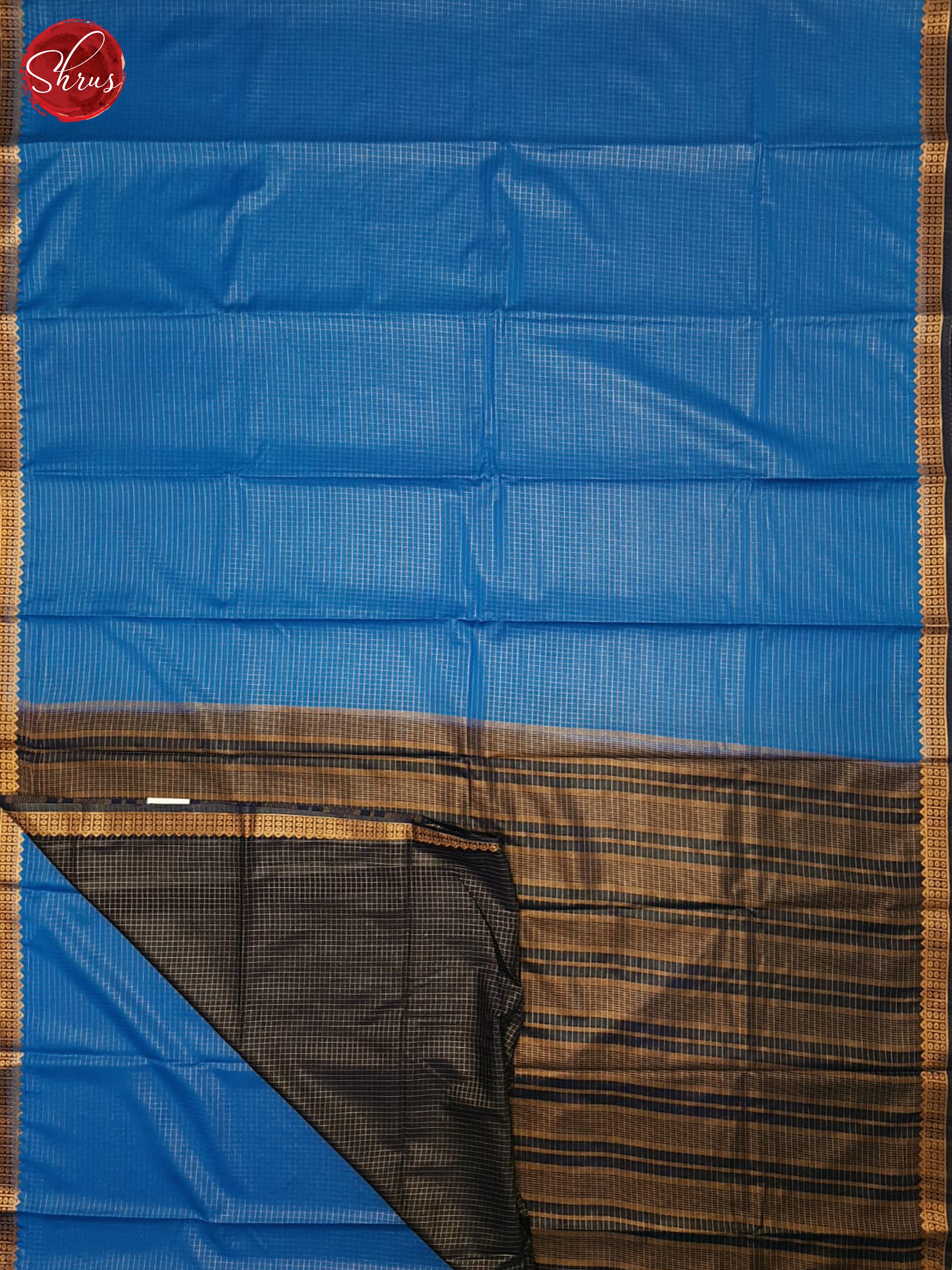 Blue & Navy Blue - Semi Mysoresilk Saree - Shop on ShrusEternity.com