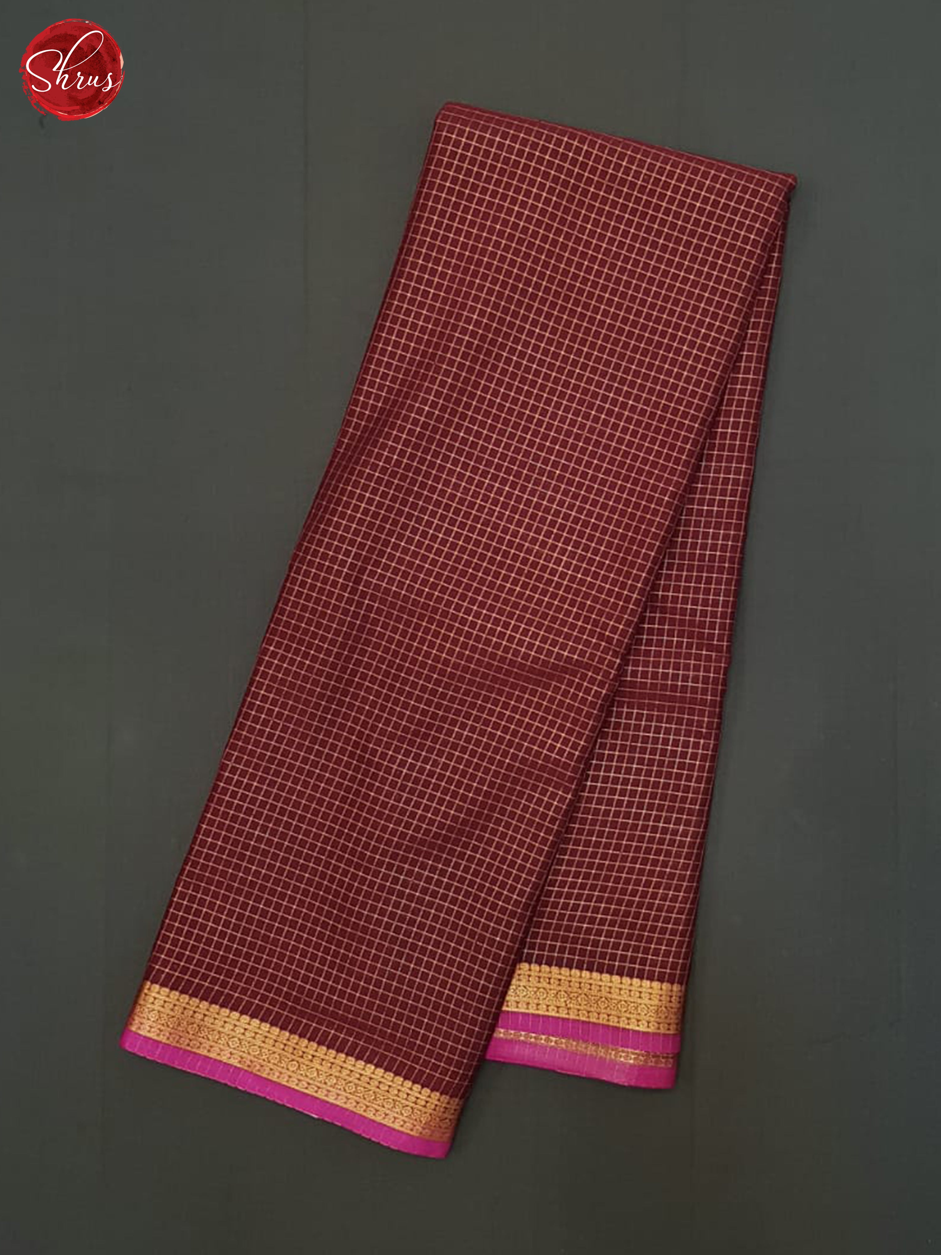 Maroon & Pink- Semi Mysore silk Saree - Shop on ShrusEternity.com