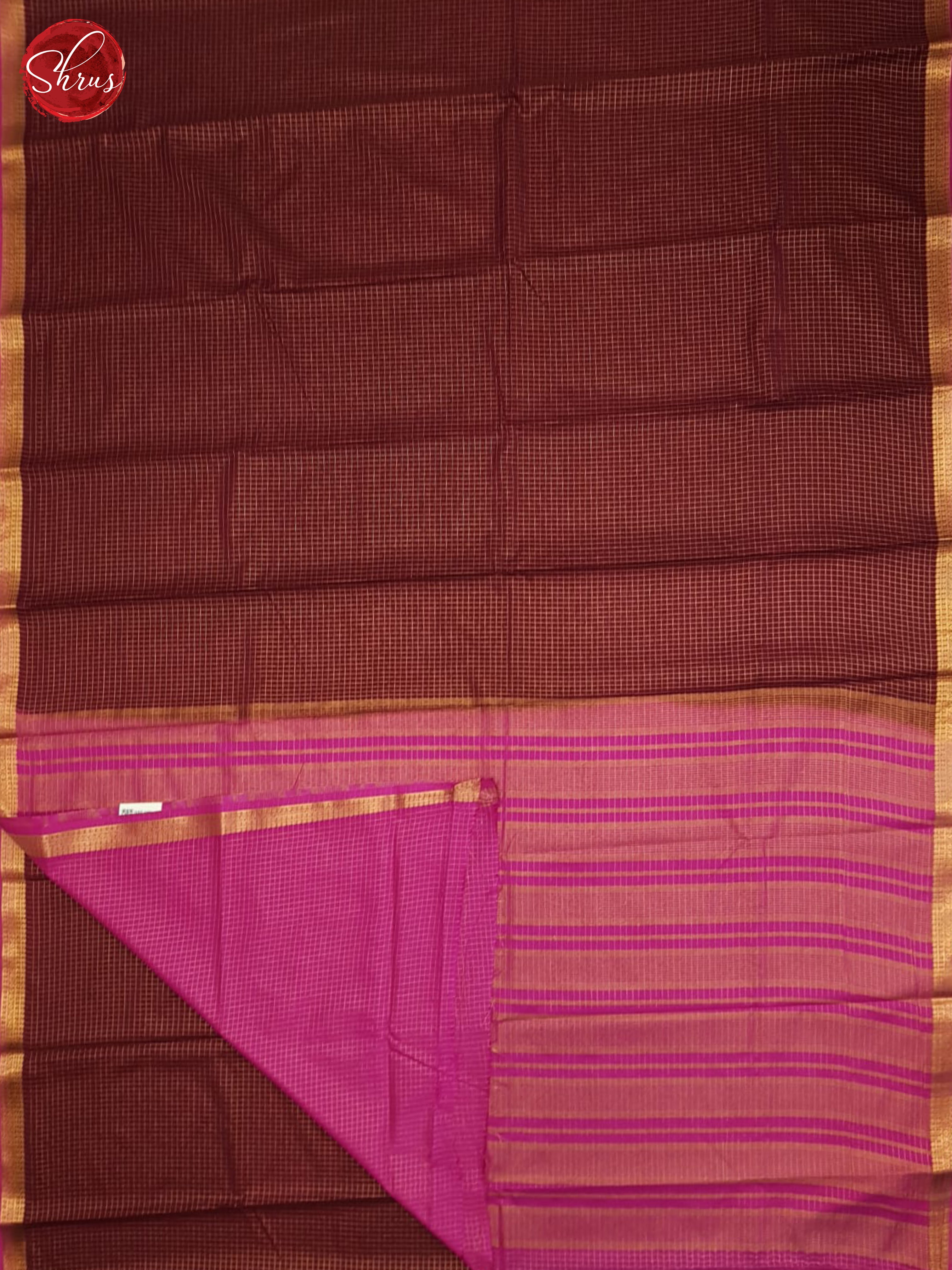 Maroon & Pink- Semi Mysore silk Saree - Shop on ShrusEternity.com