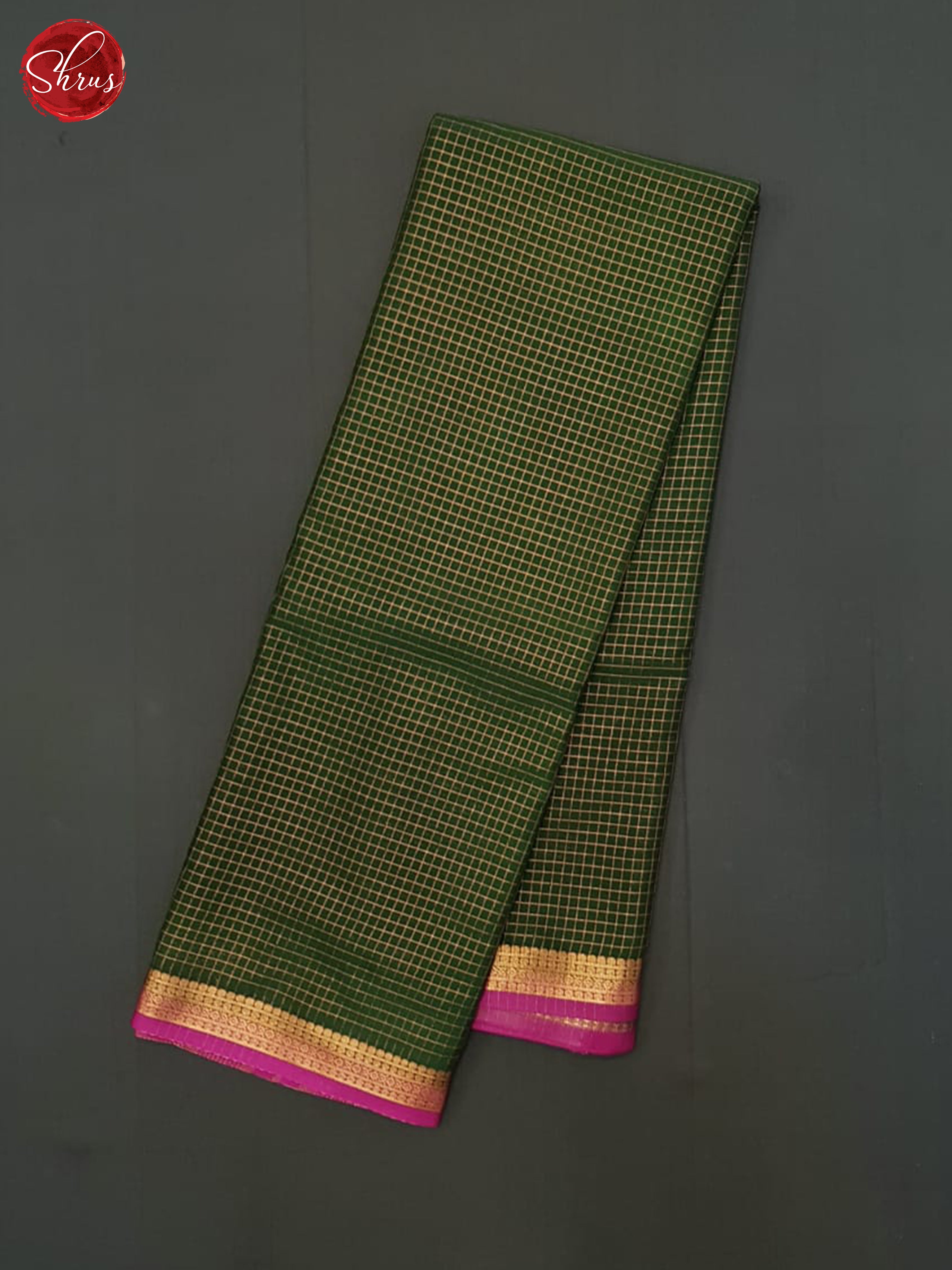 Green & Pink - Semi Mysore silk Saree - Shop on ShrusEternity.com