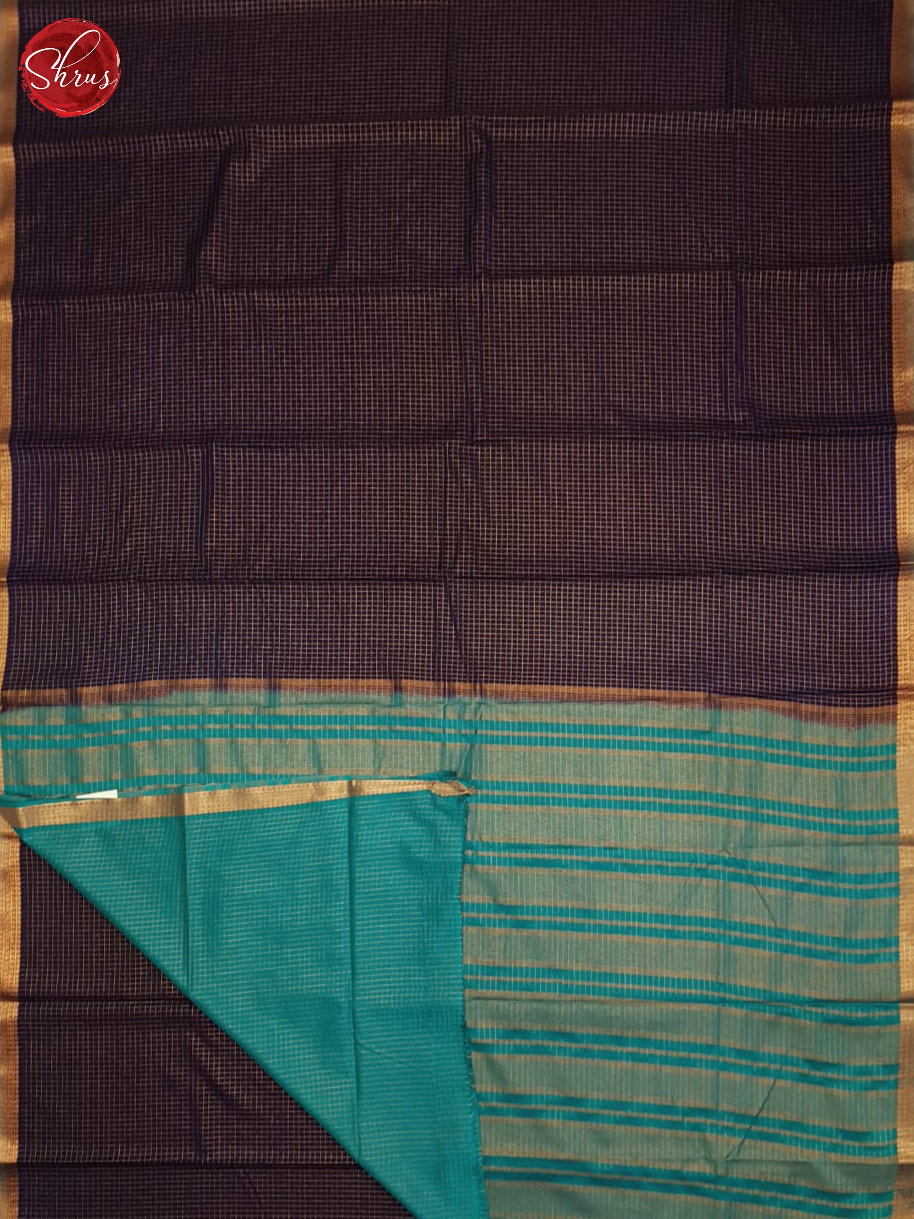 Purple & Peacock Neck - Semi Mysore silk Saree - Shop on ShrusEternity.com