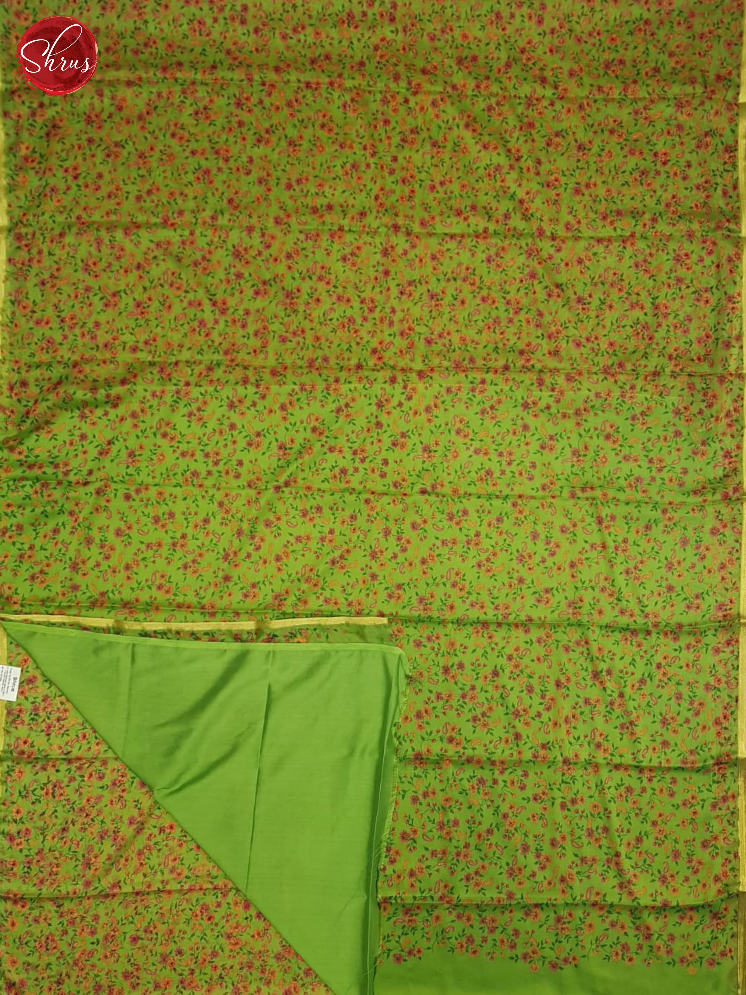 Green(Single tone)- Semi Chiffon Saree - Shop on ShrusEternity.com