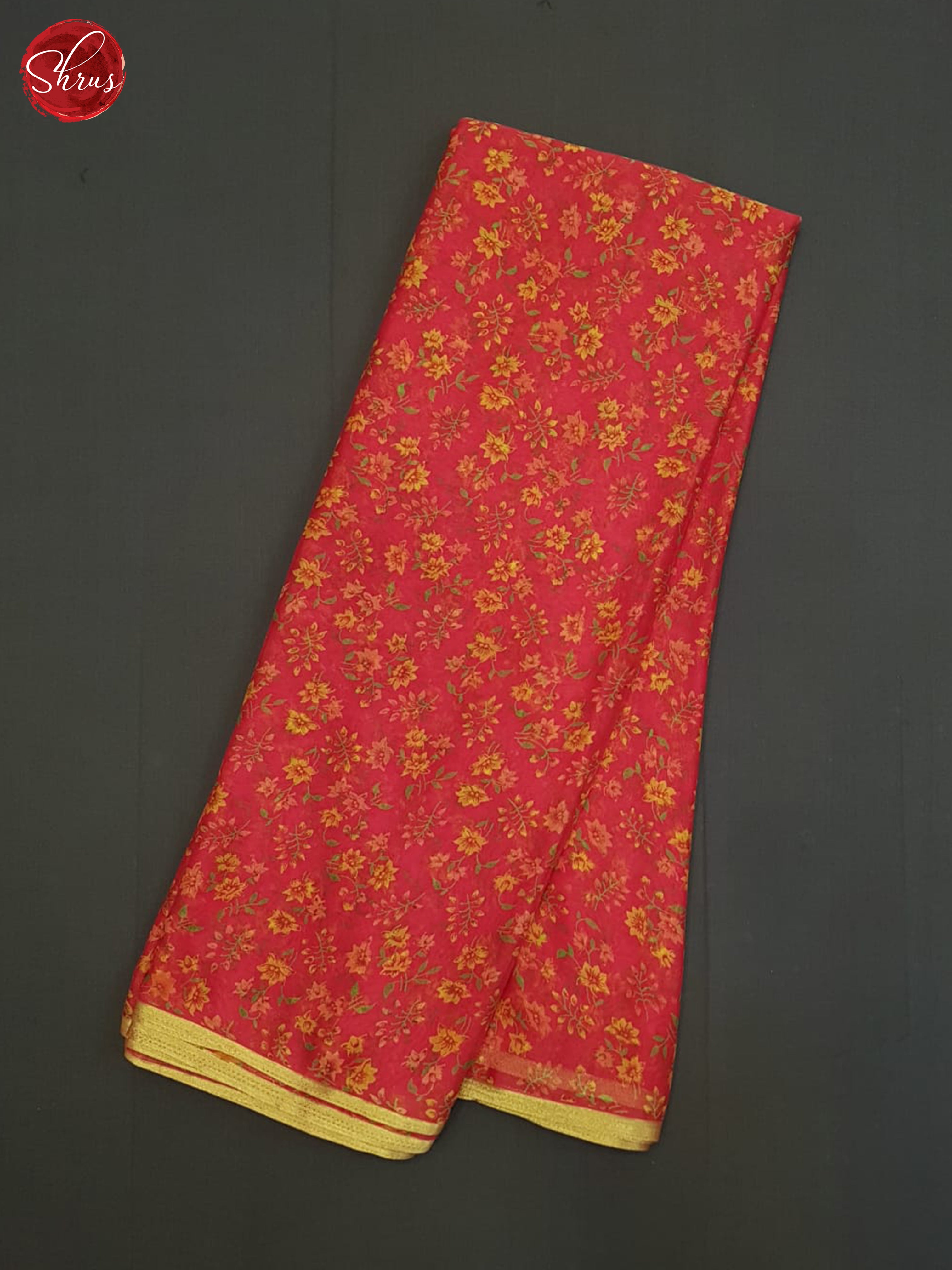 Pink(SIngle Tone) - Semi Chiffon Saree - Shop on ShrusEternity.com