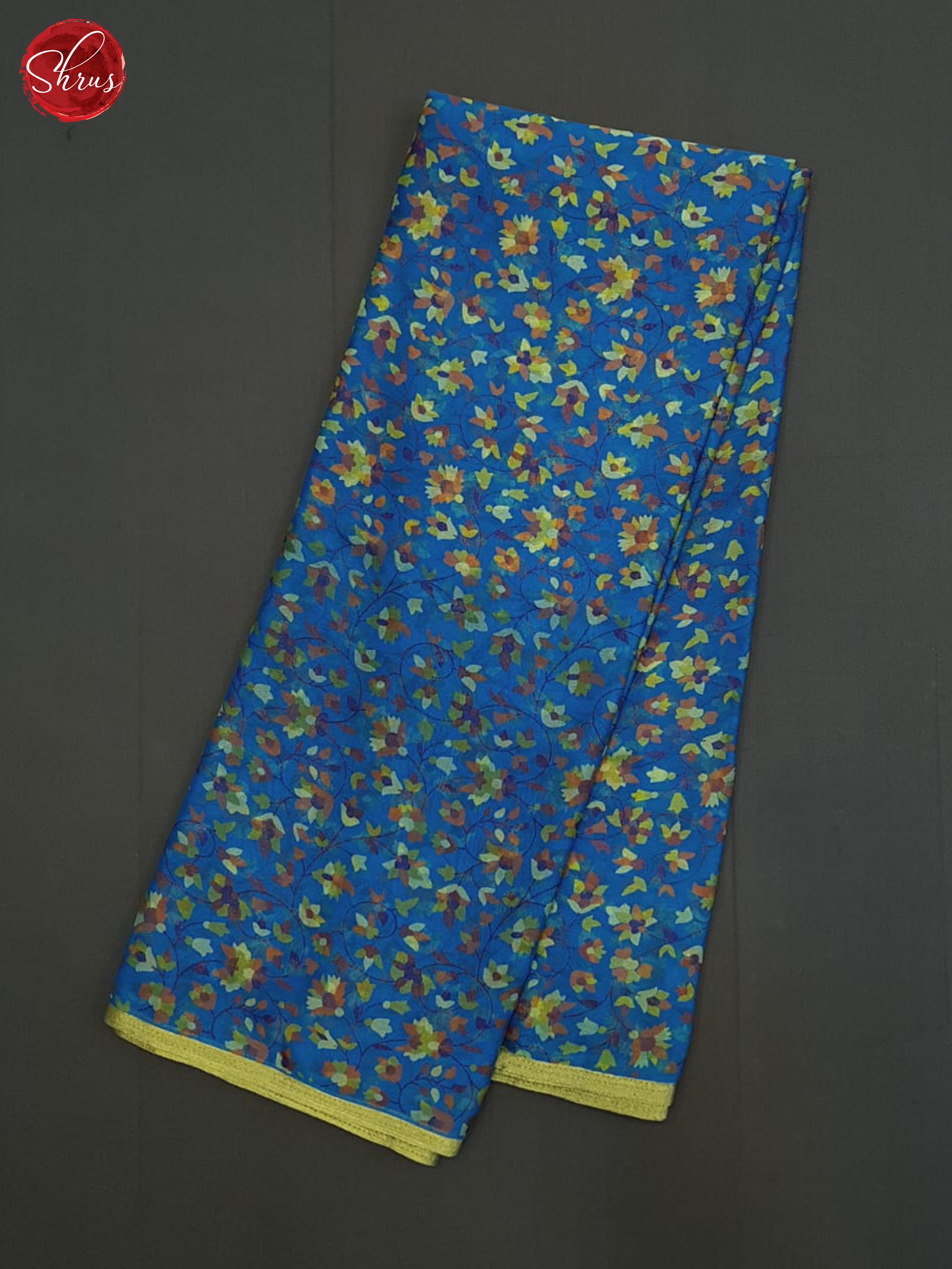 Blue(Single Tone)- Semi Chiffon Saree - Shop on ShrusEternity.com