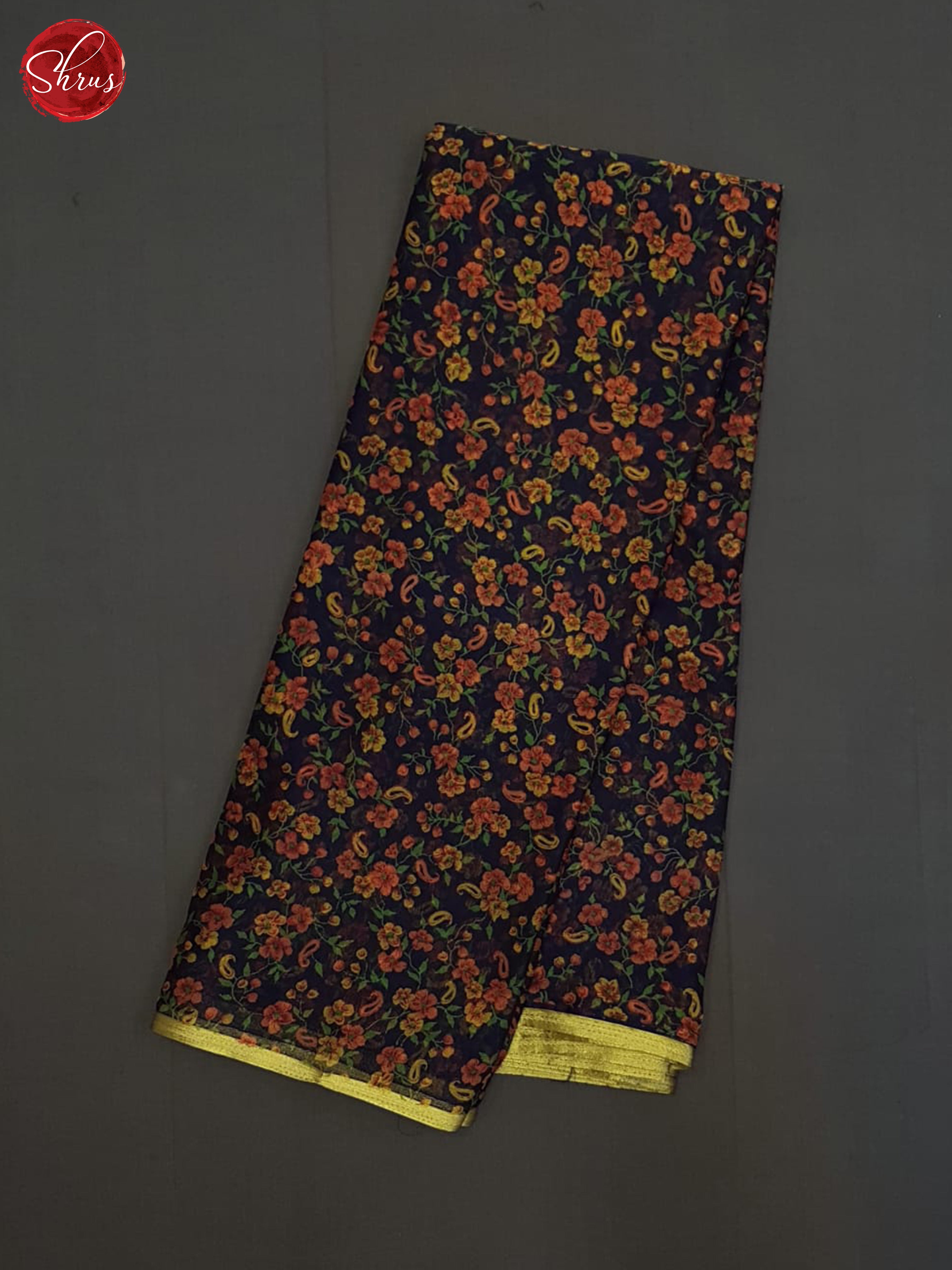 Blue(Single Tone)- Semi Chiffon Saree - Shop on ShrusEternity.com