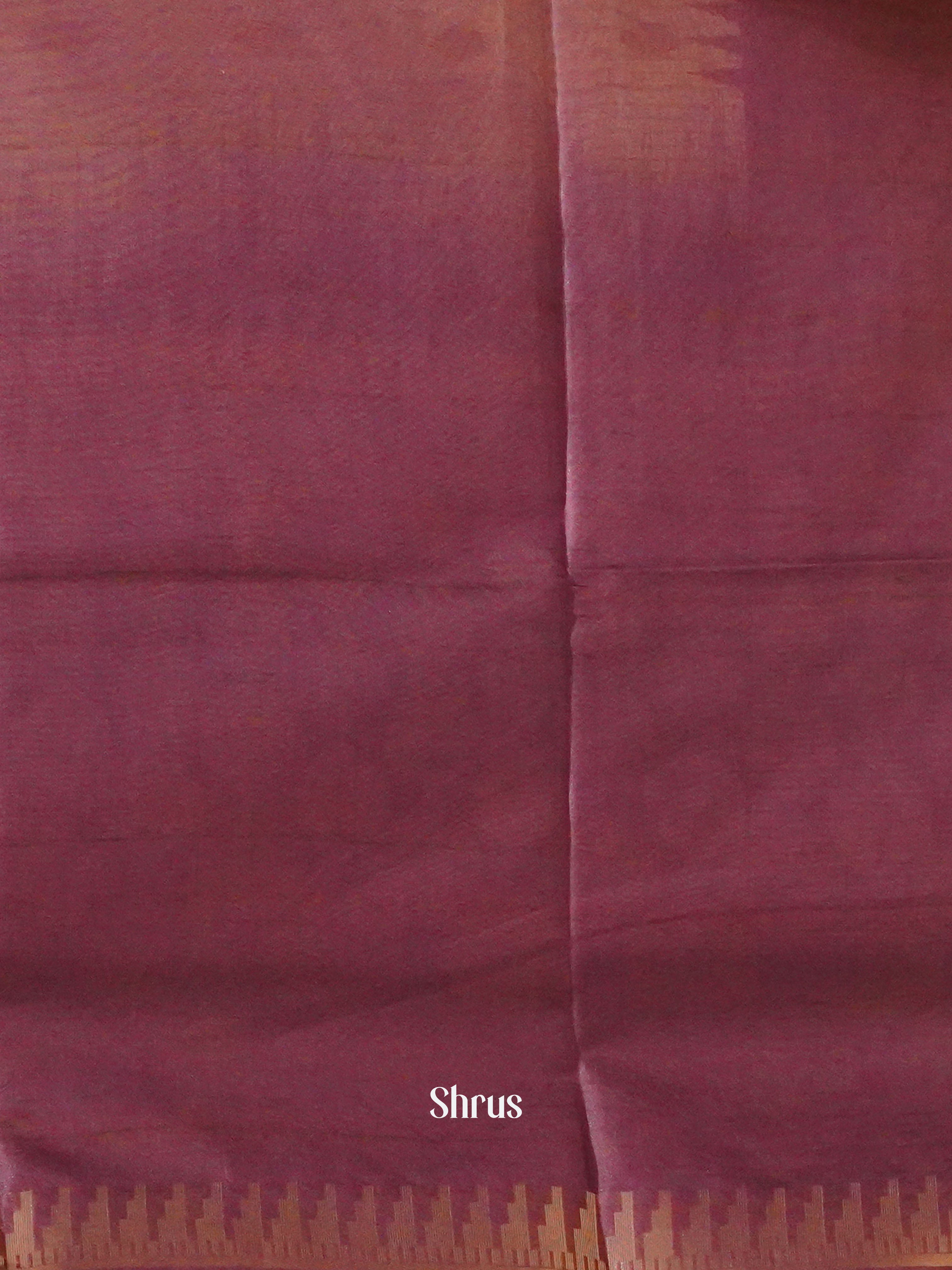 Beige Wine And Teal Green- Semi Raw Silk Saree - Shop on ShrusEternity.com