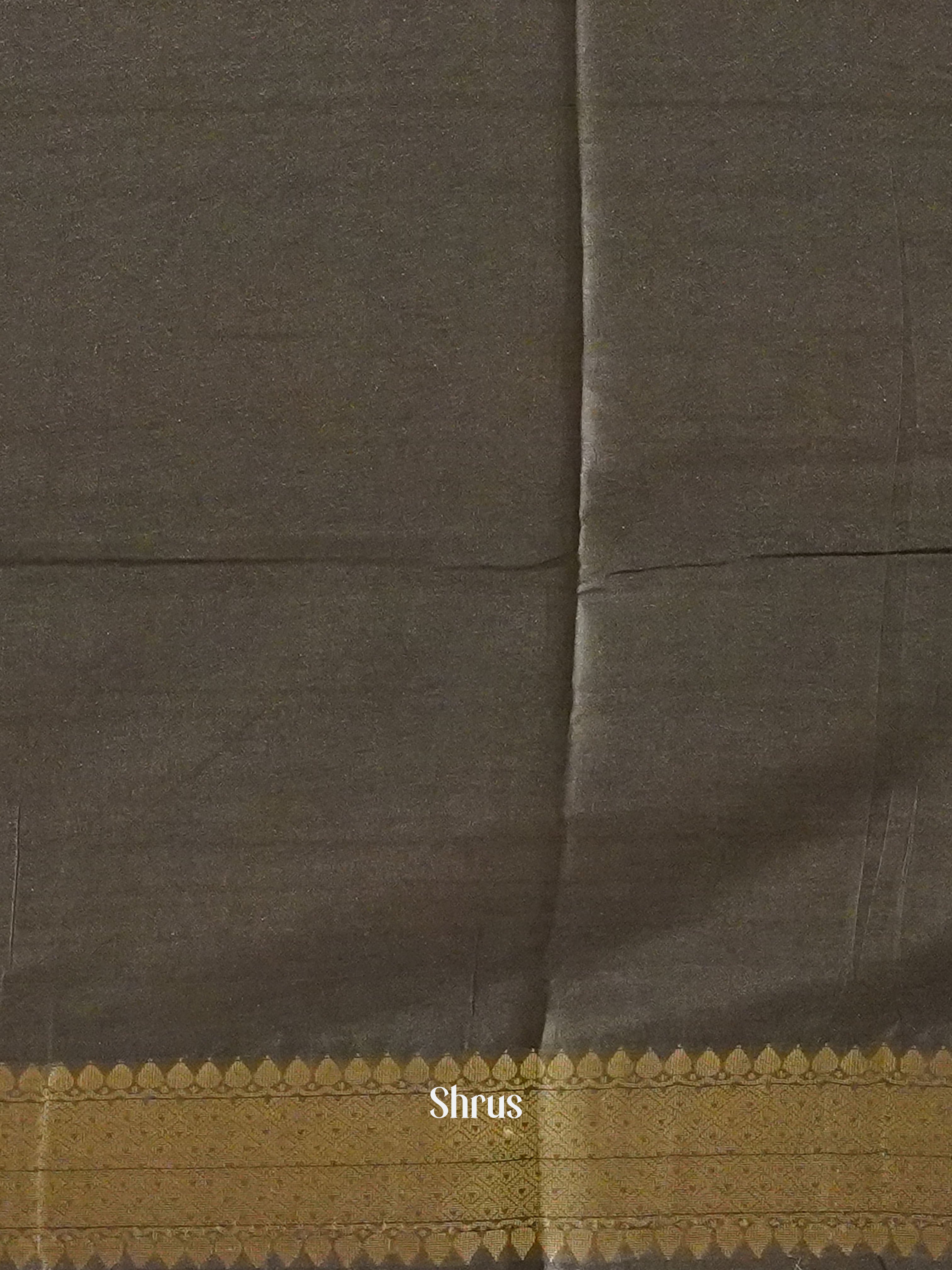 Beige Black And Red- Semi Raw Silk Saree - Shop on ShrusEternity.com