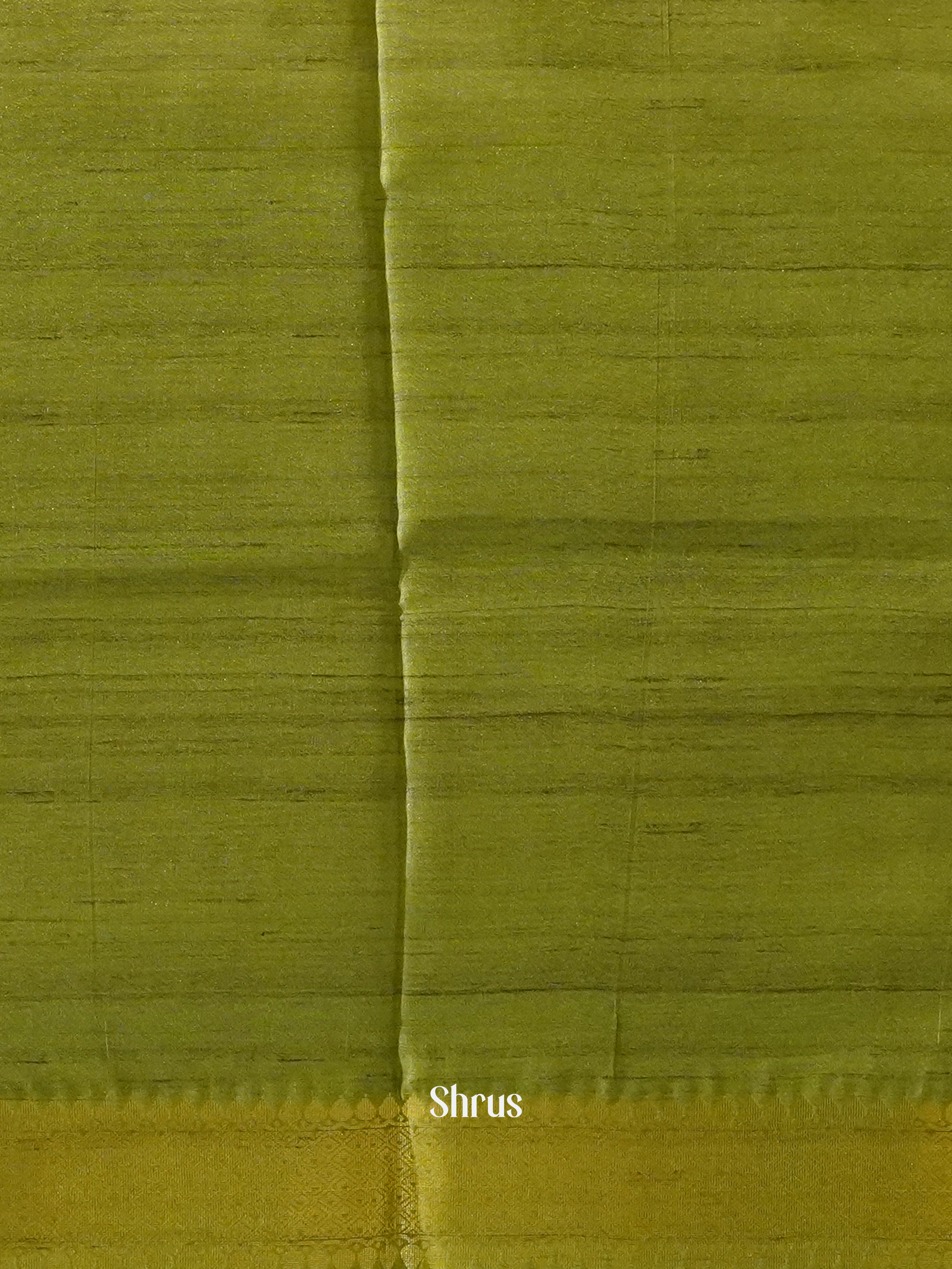 Cream Green And Pink- Semi Raw Silk Saree - Shop on ShrusEternity.com