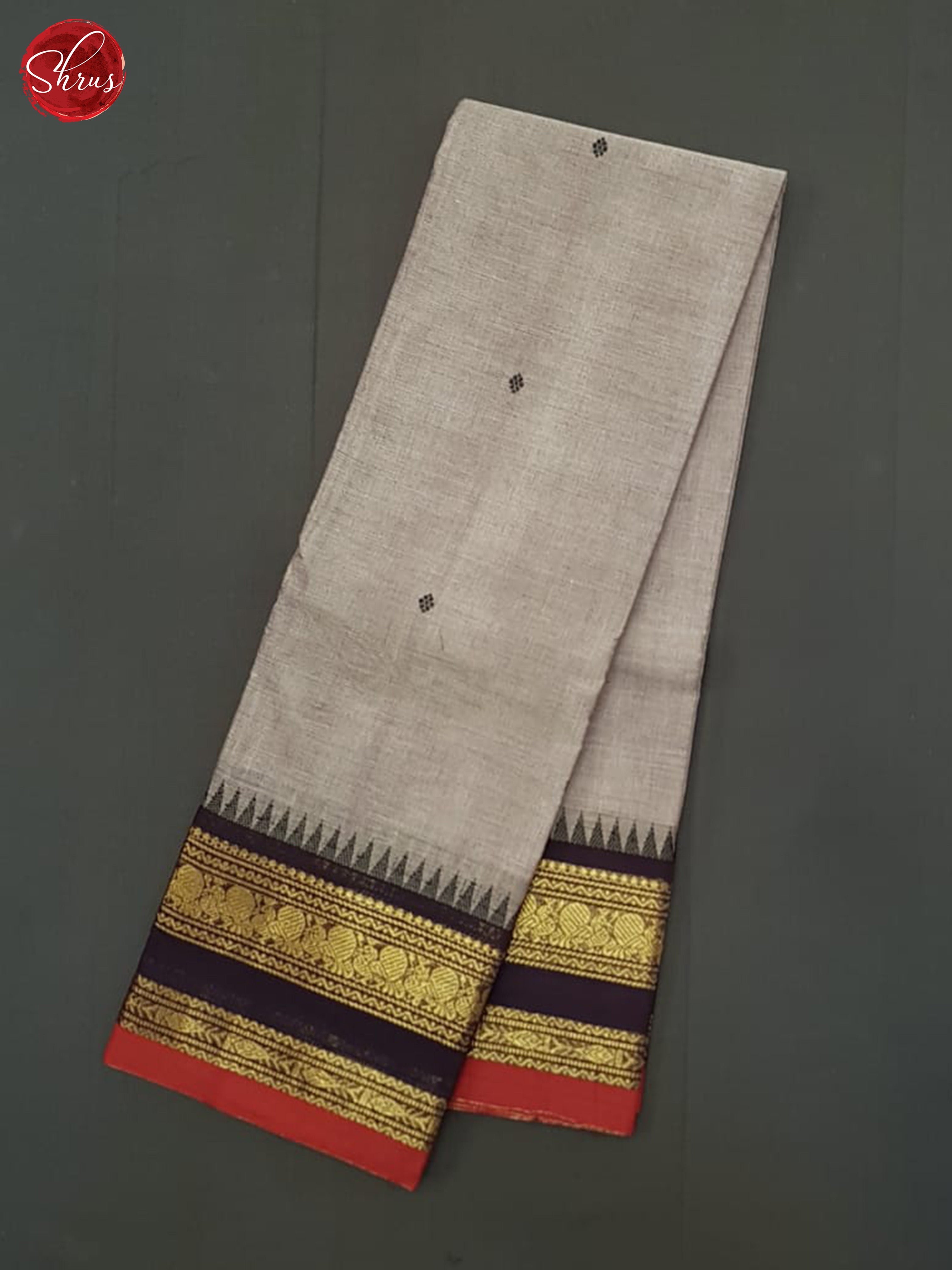 Dusty Lavender & Blue - Chettinad Cotton Saree - Shop on ShrusEternity.com