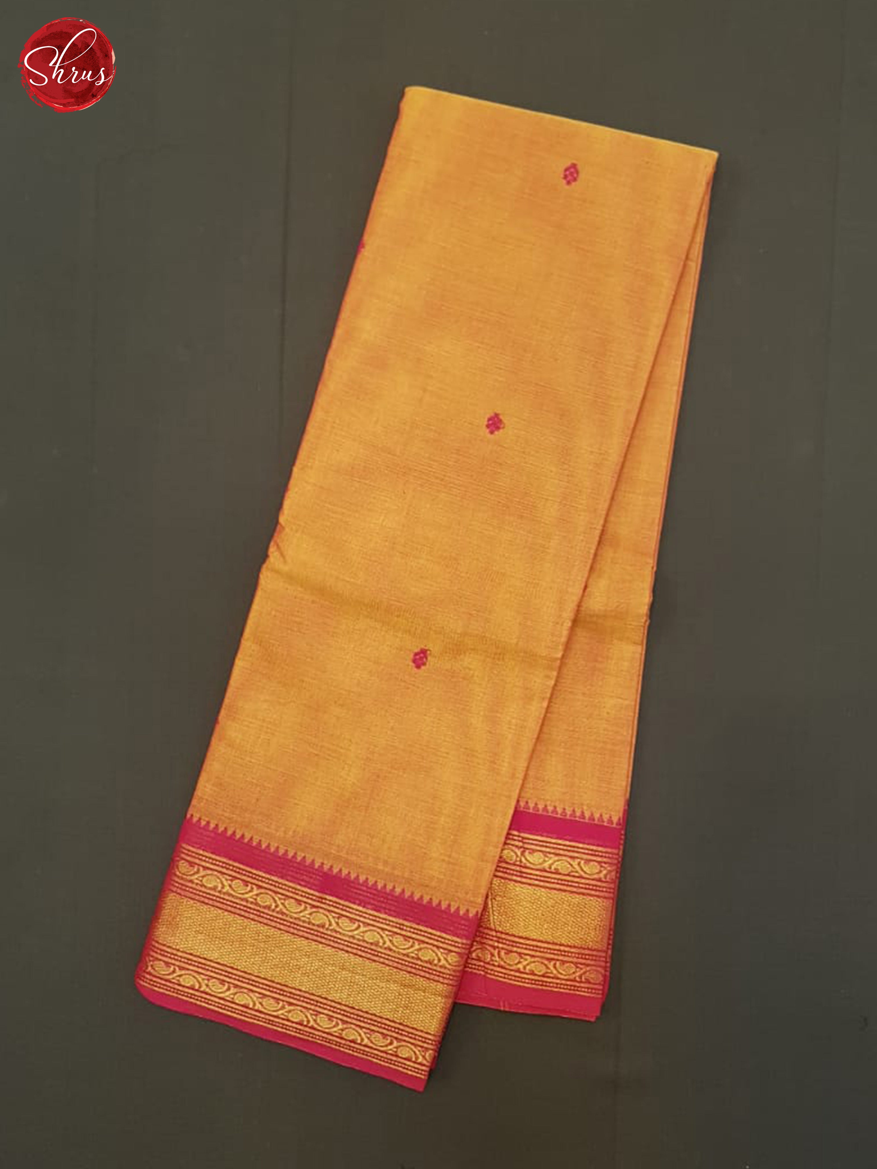 Pale Orange And Pink- Chettinad Cotton Saree - Shop on ShrusEternity.com