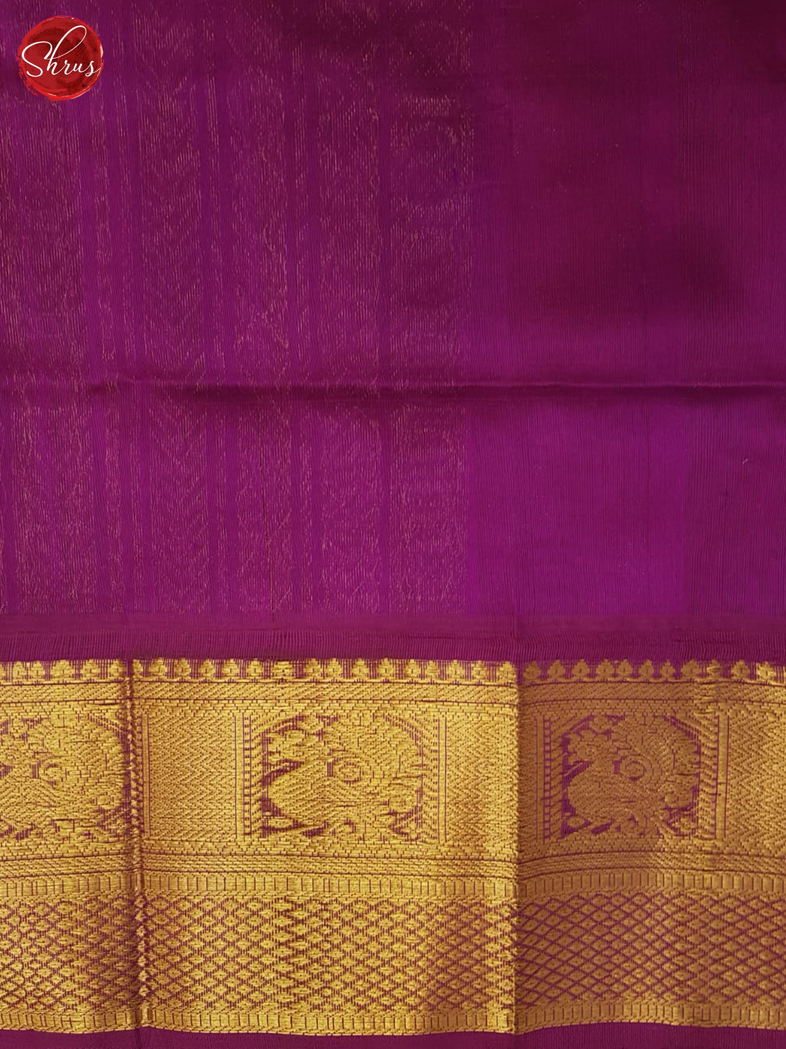 Blue And Purple- Silk Coton Saree - Shop on ShrusEternity.com