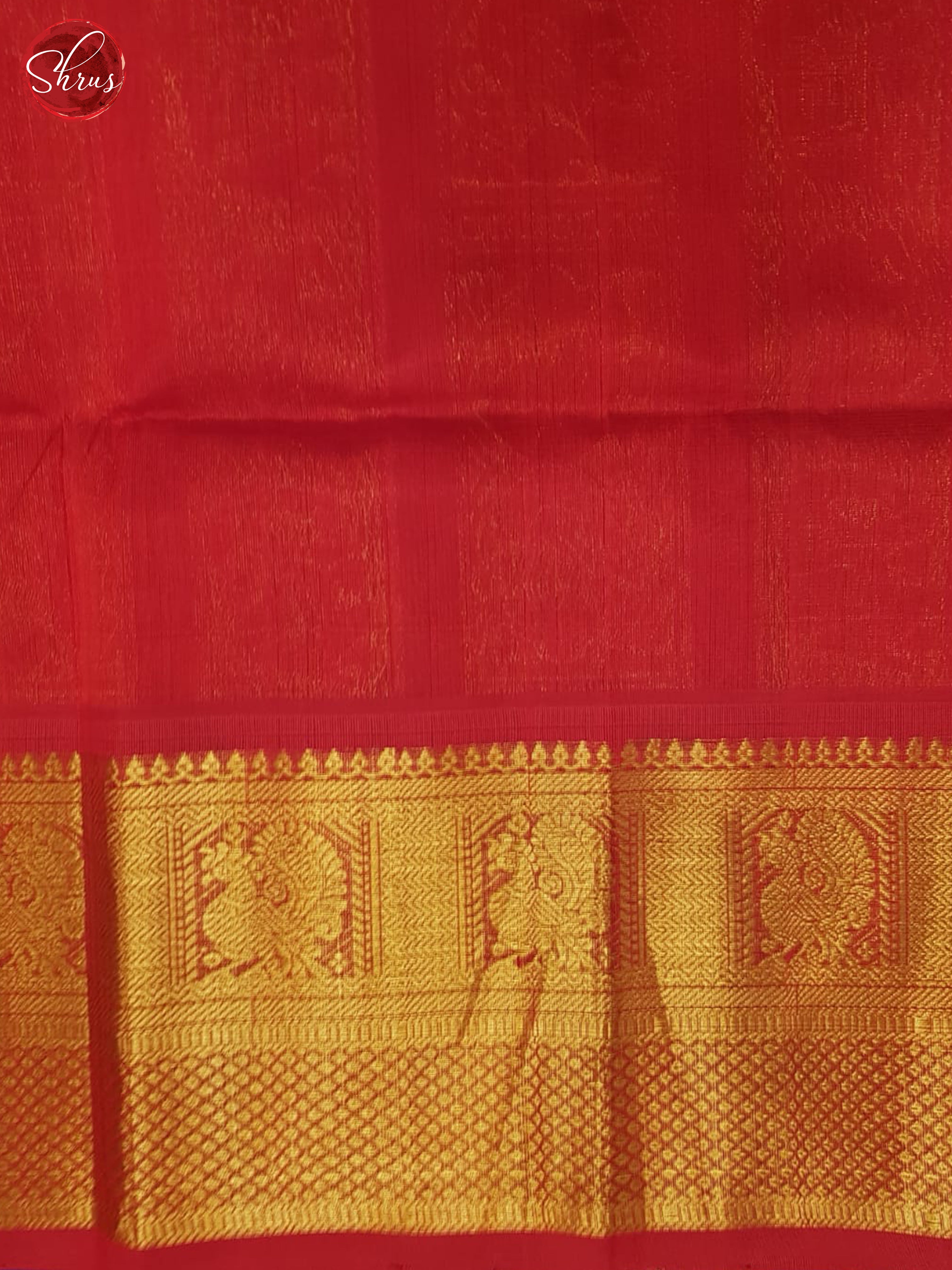 Blue And Red- Silk Cotton Saree - Shop on ShrusEternity.com