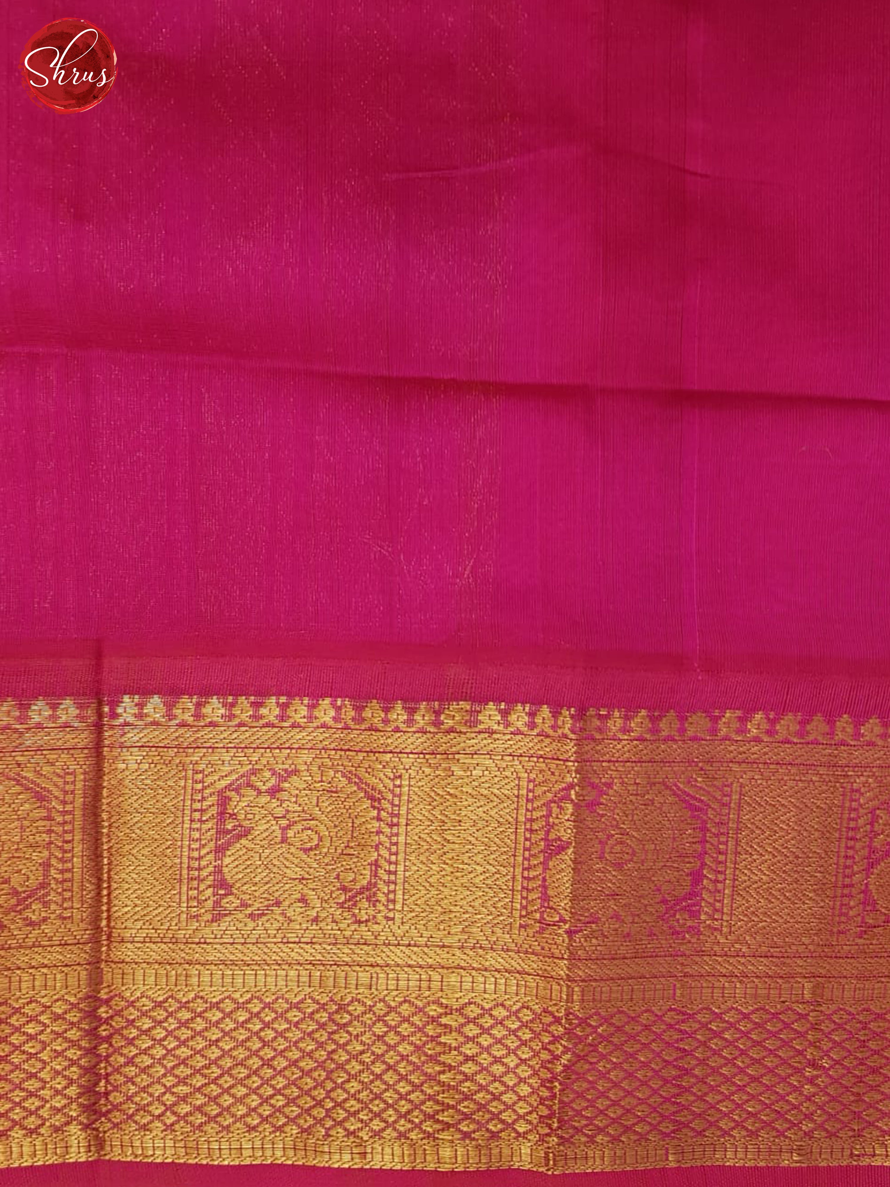 Orange And Pink- Silk Cotton Saree - Shop on ShrusEternity.com