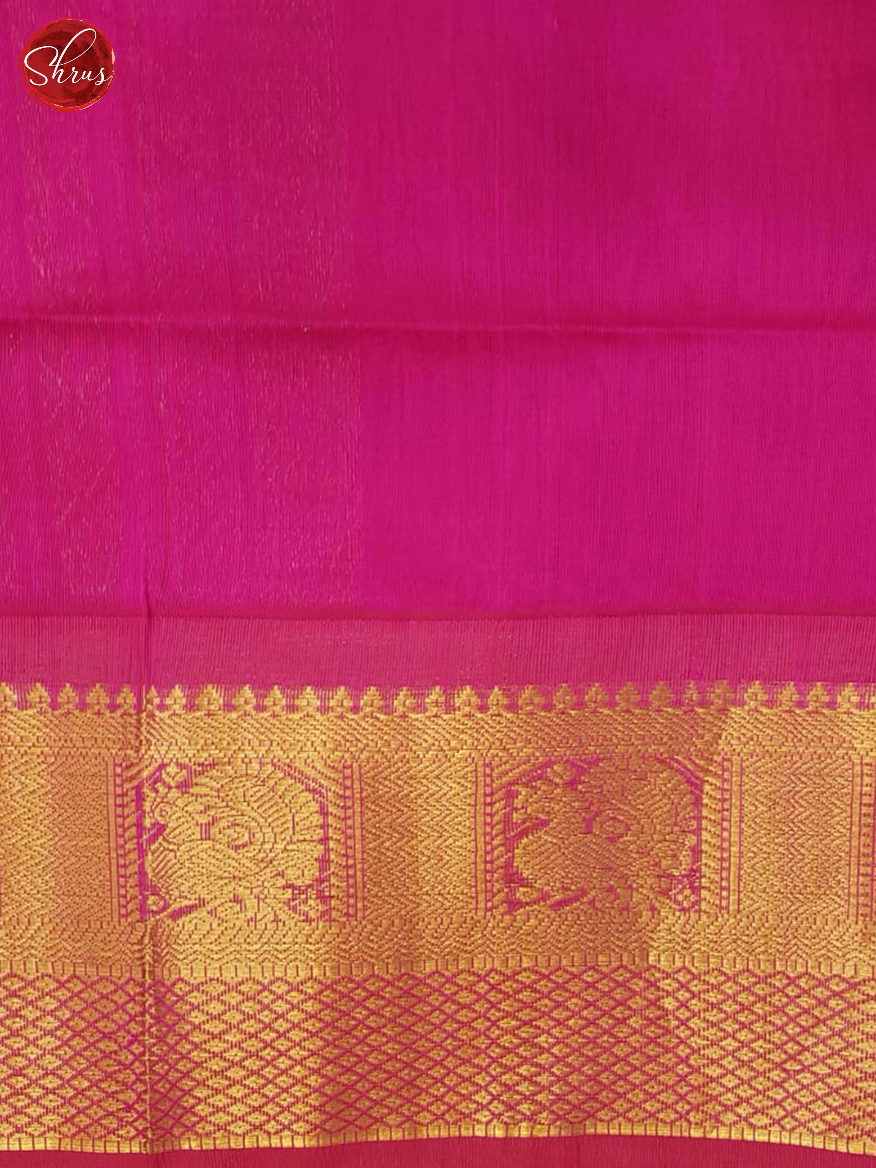 Peachish Pink And Pink- Silk Cotton Saree - Shop on ShrusEternity.com