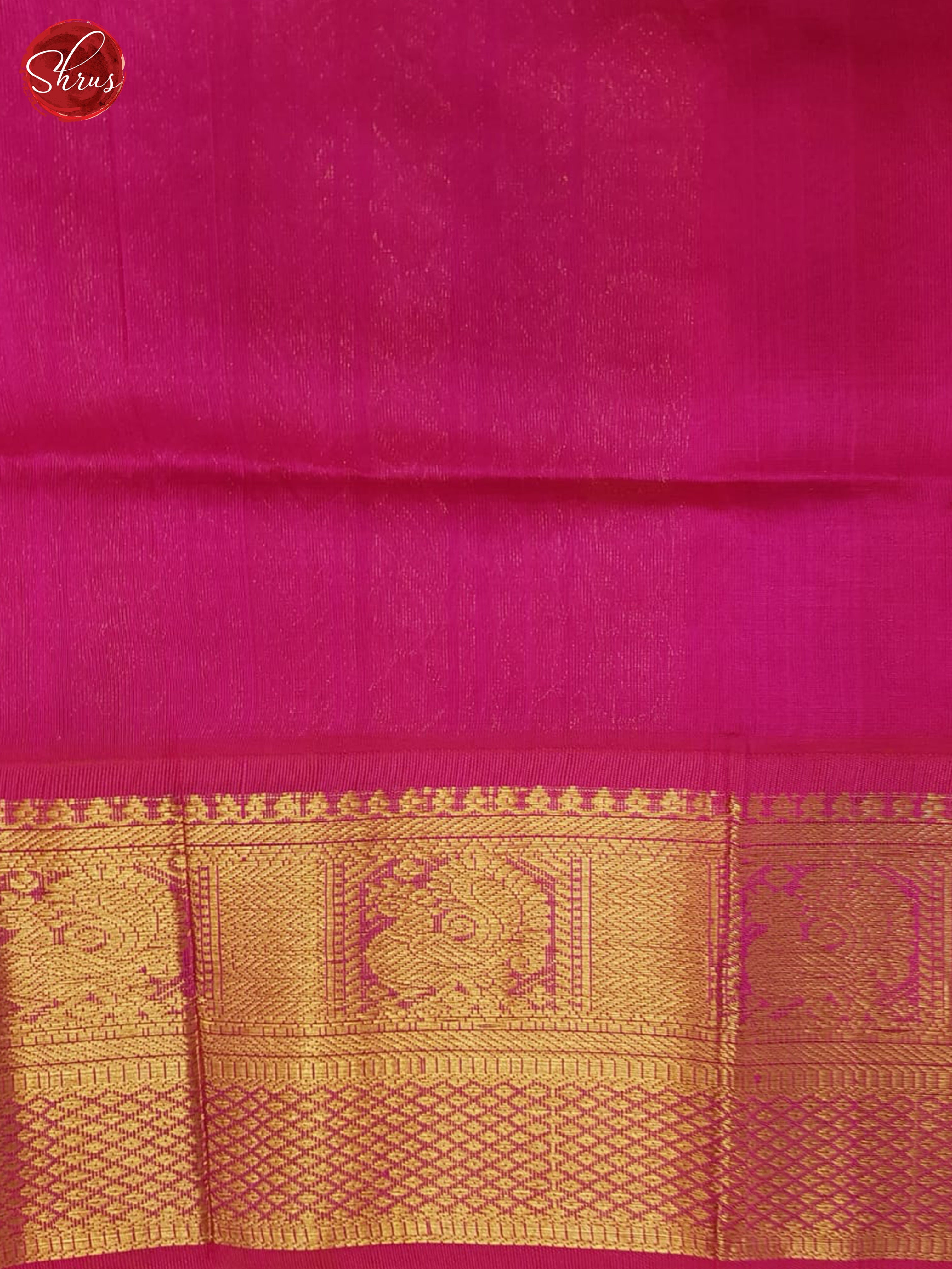 Orange And Pink- Silk Cotton Saree - Shop on ShrusEternity.com
