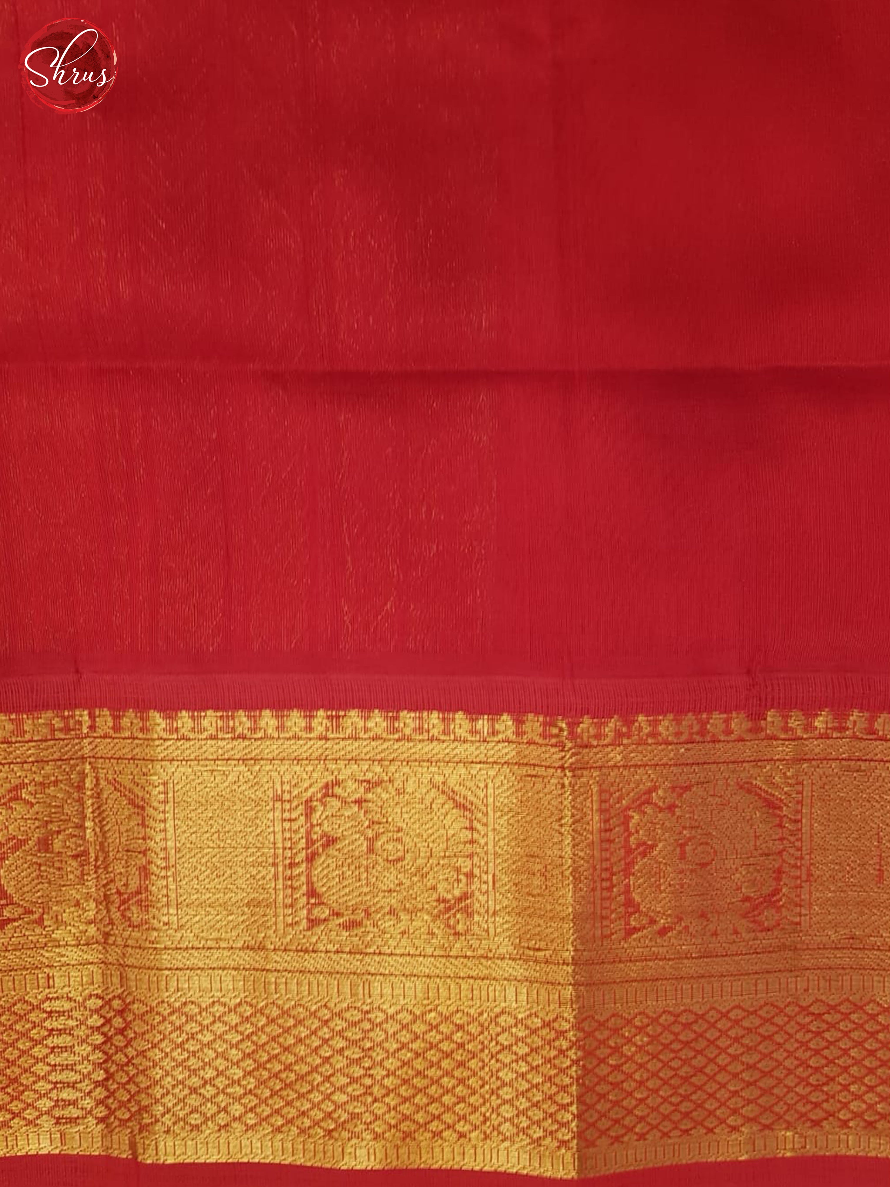 Green And Red- Silk Cotton Saree - Shop on ShrusEternity.com