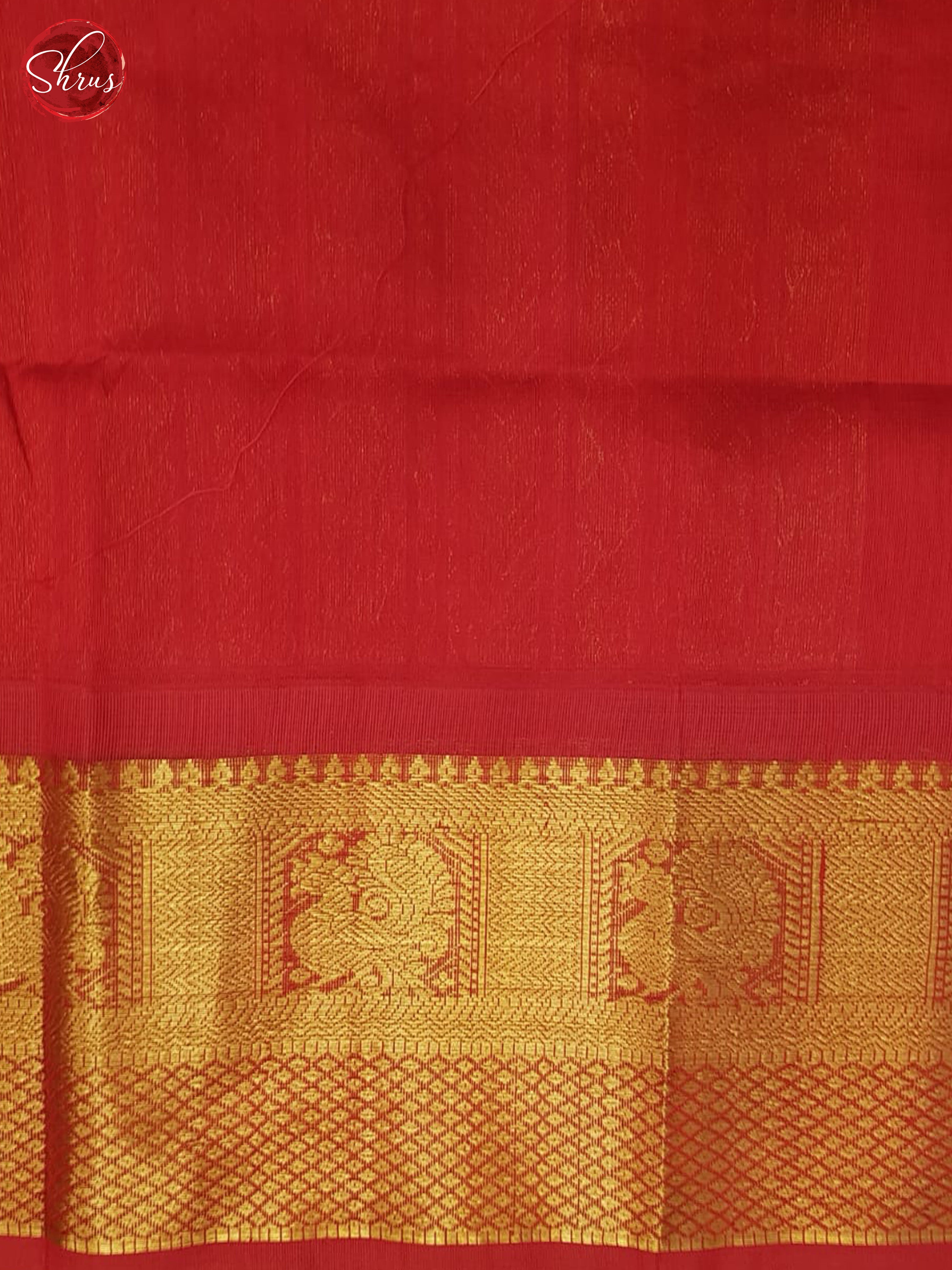 Green And Red- Silk Cotton Saree - Shop on ShrusEternity.com