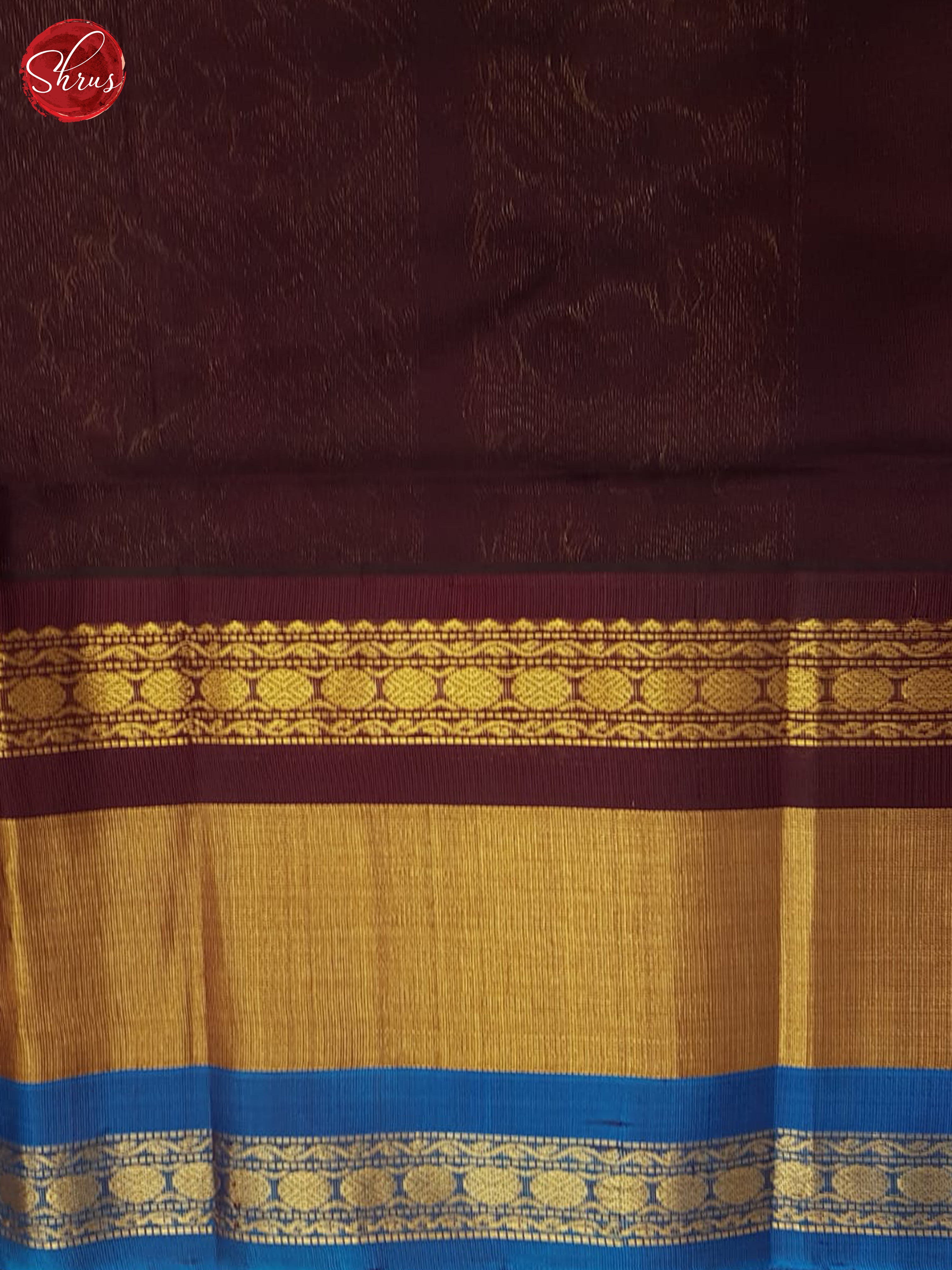 Cream And Brown-Silk Cotton saree - Shop on ShrusEternity.com
