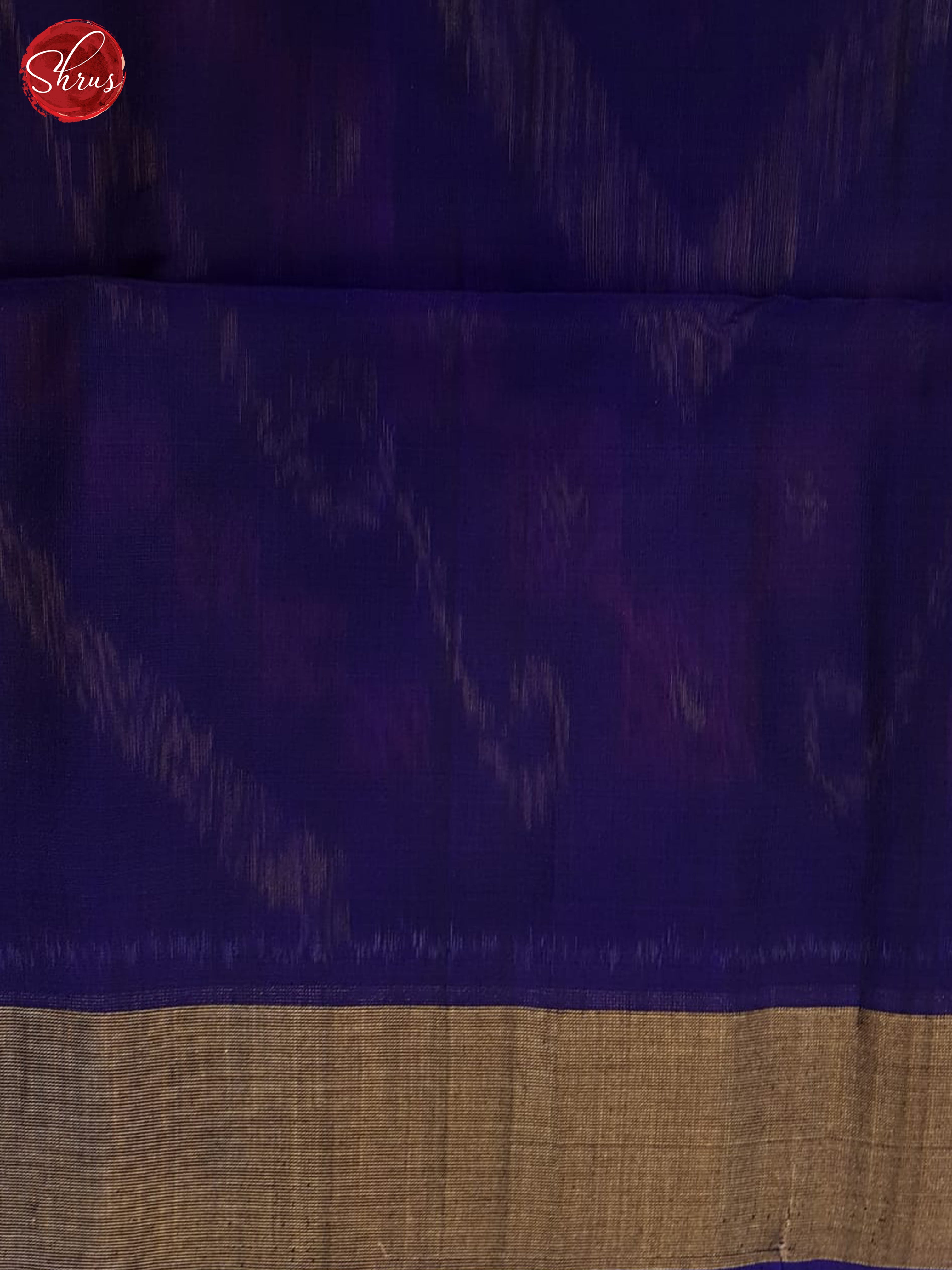 Blue & Navy Blue - Pochampally SilK Cotton Saree - Shop on ShrusEternity.com