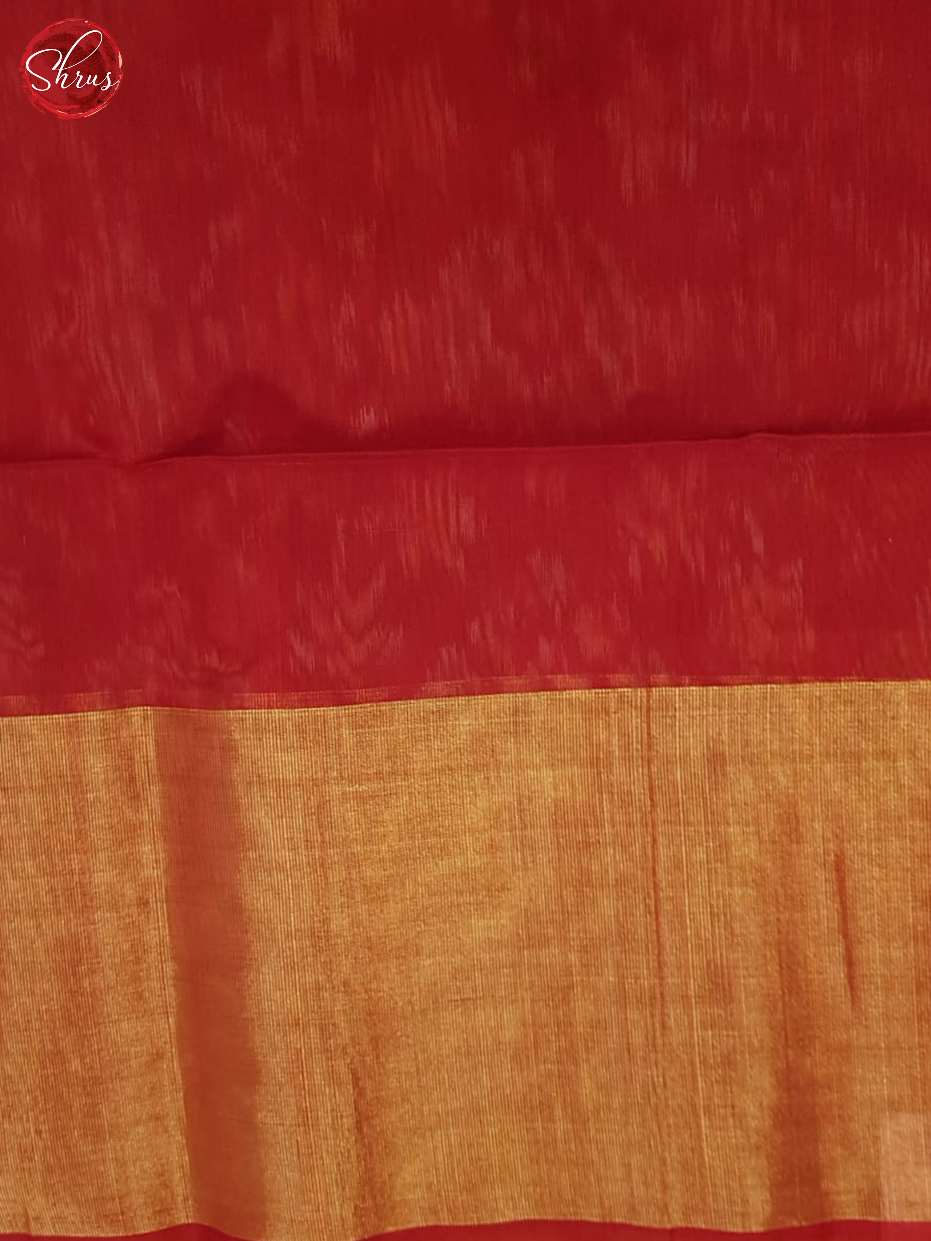 Orange And Red- Pochampally Silk Cotton Saree - Shop on ShrusEternity.com